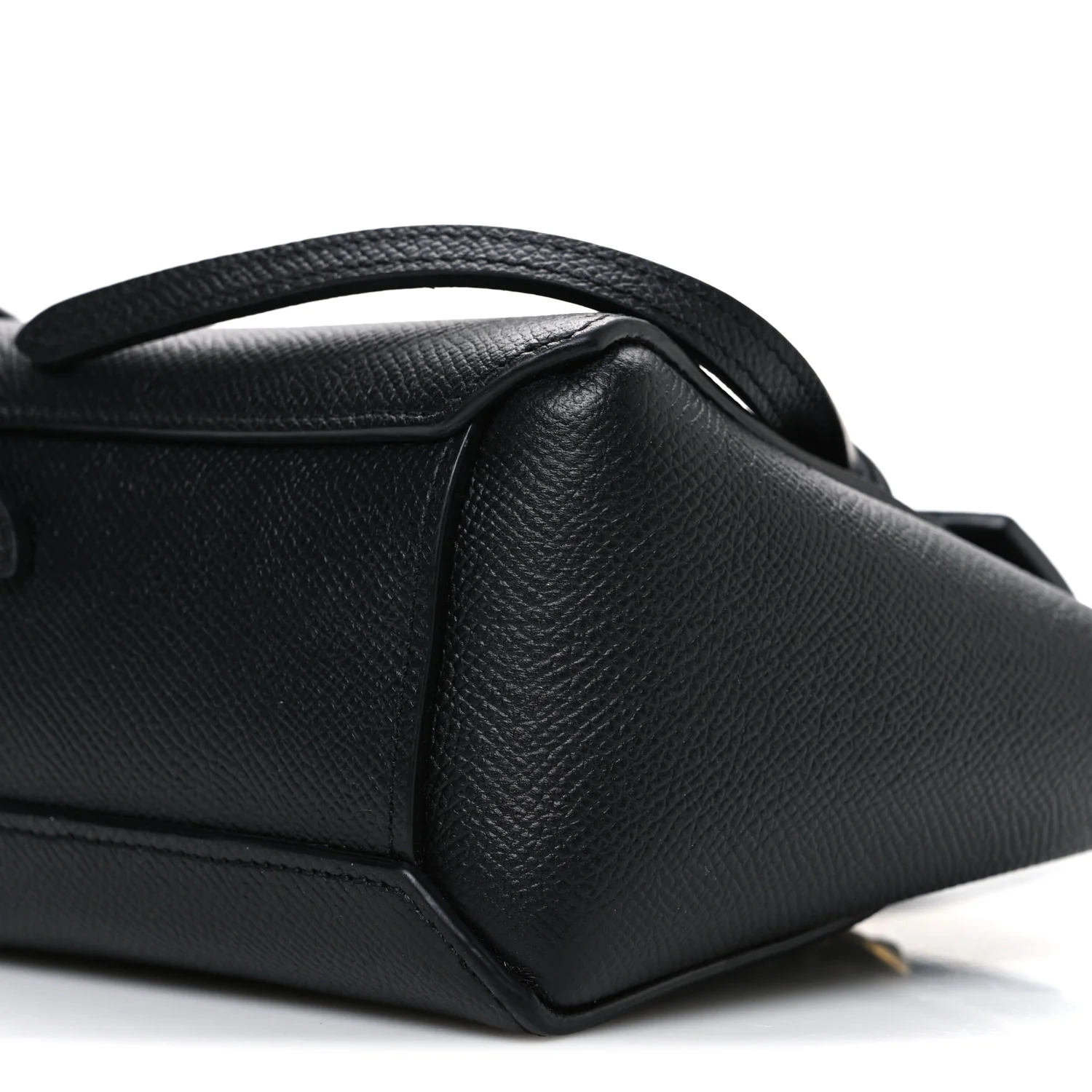 Grained Calfskin Nano Belt Bag Black - Image 11