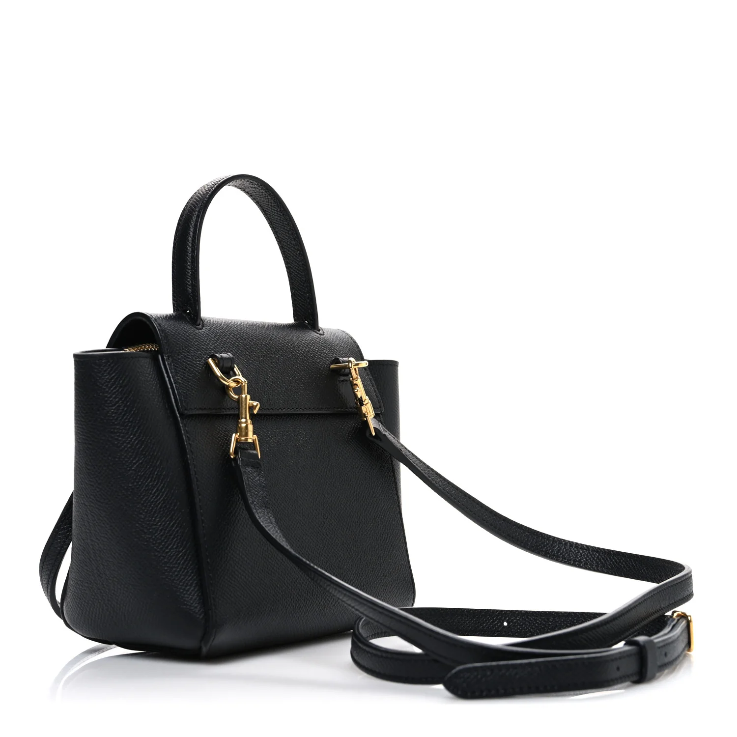 Grained Calfskin Nano Belt Bag Black - Image 3