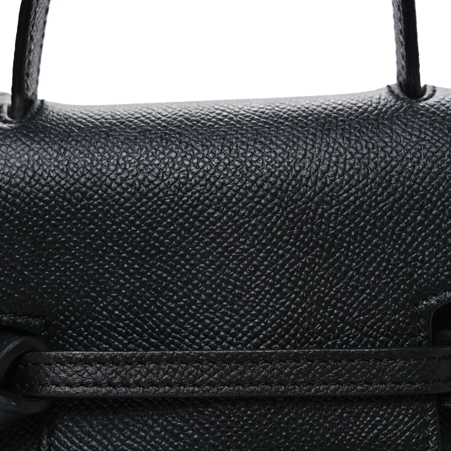Grained Calfskin Nano Belt Bag Black - Image 9