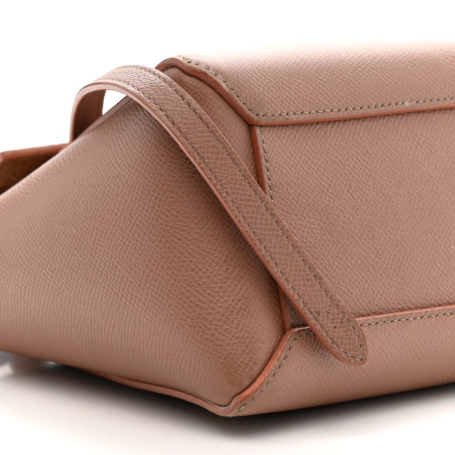 Grained Calfskin Nano Belt Bag Dark Pink - Image 10