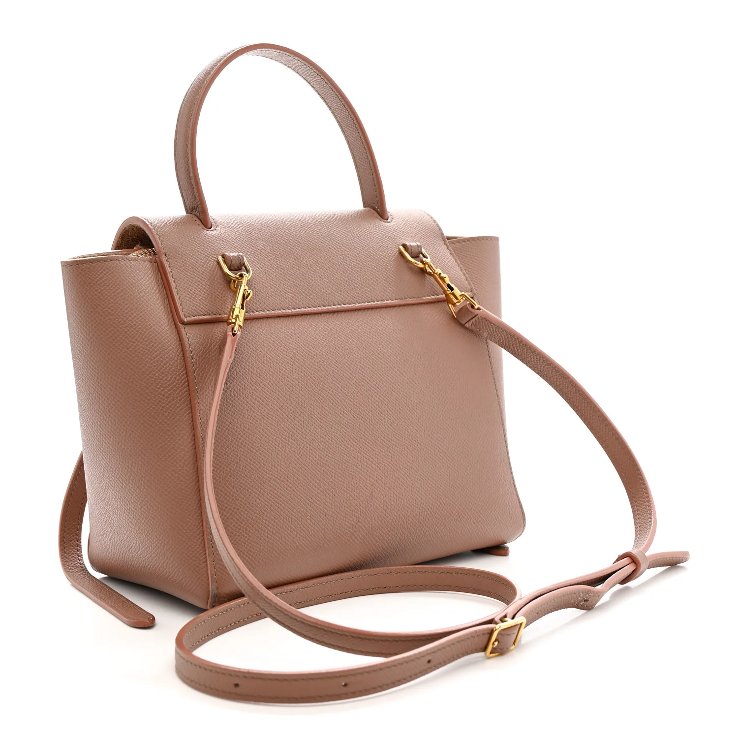 Grained Calfskin Nano Belt Bag Dark Pink - Image 3