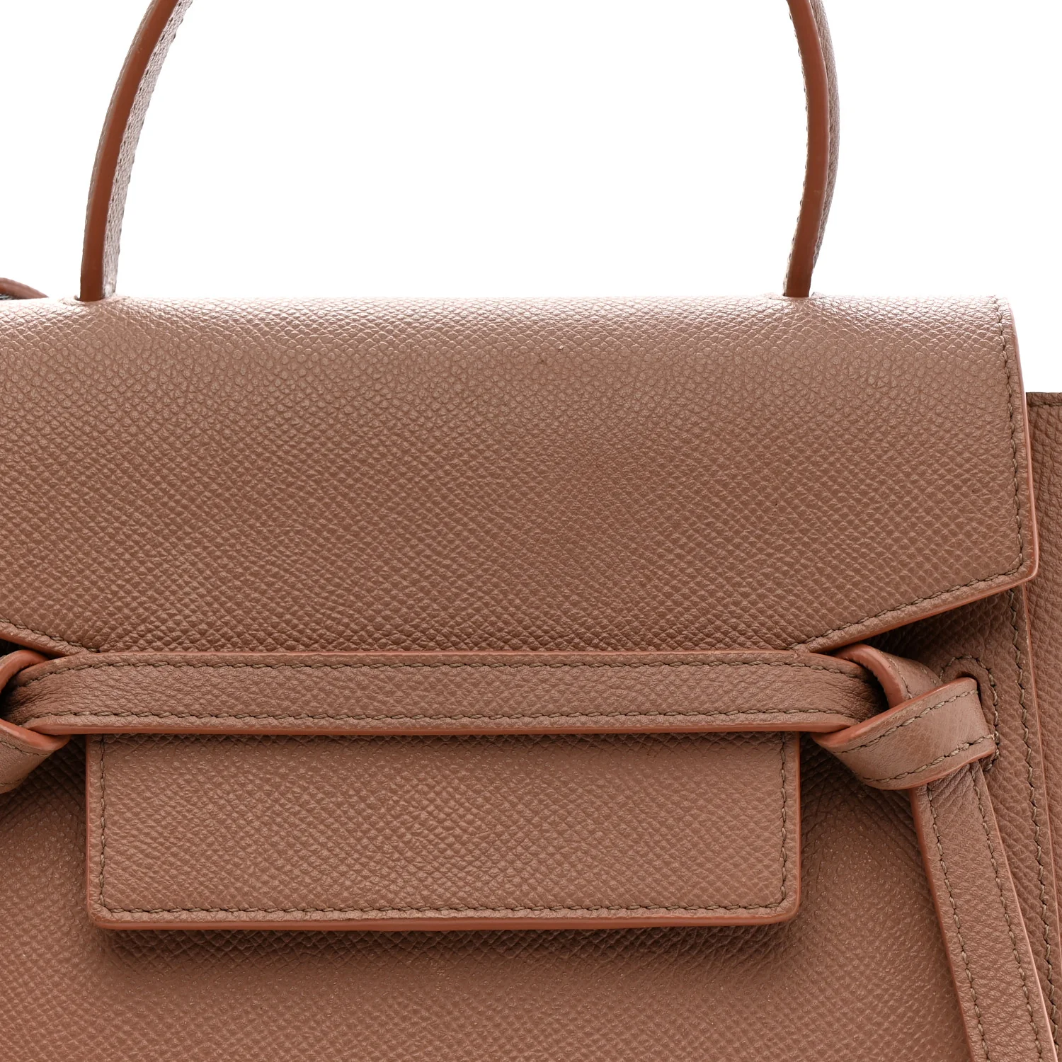 Grained Calfskin Nano Belt Bag Dark Pink - Image 9