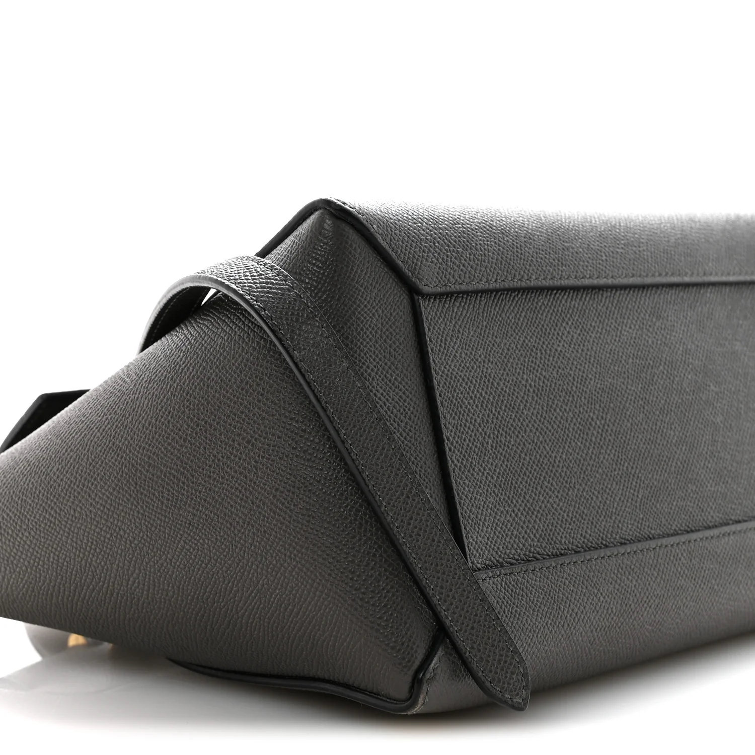 Grained Calfskin Nano Belt Bag Grey - Image 10