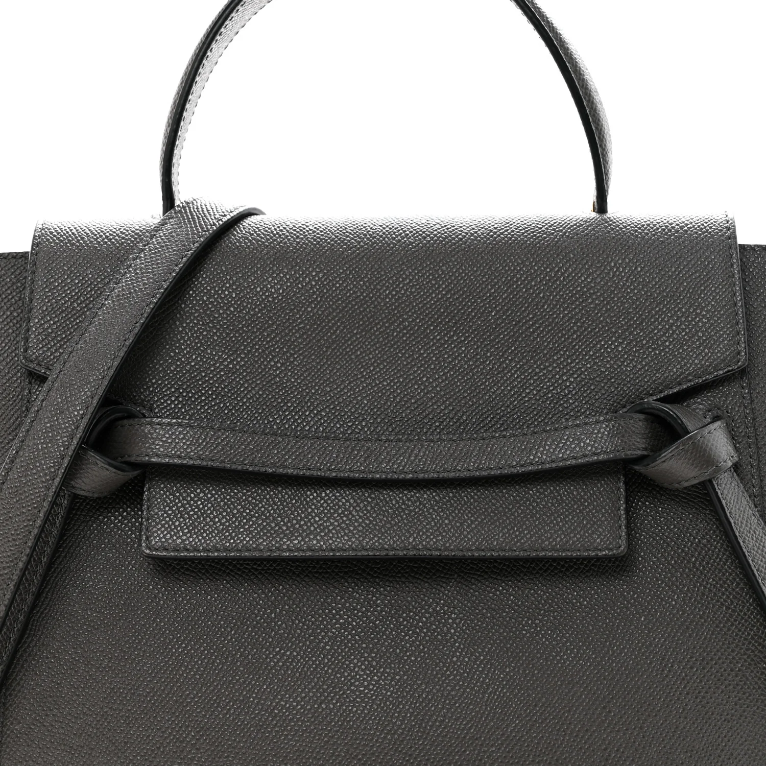 Grained Calfskin Nano Belt Bag Grey - Image 9