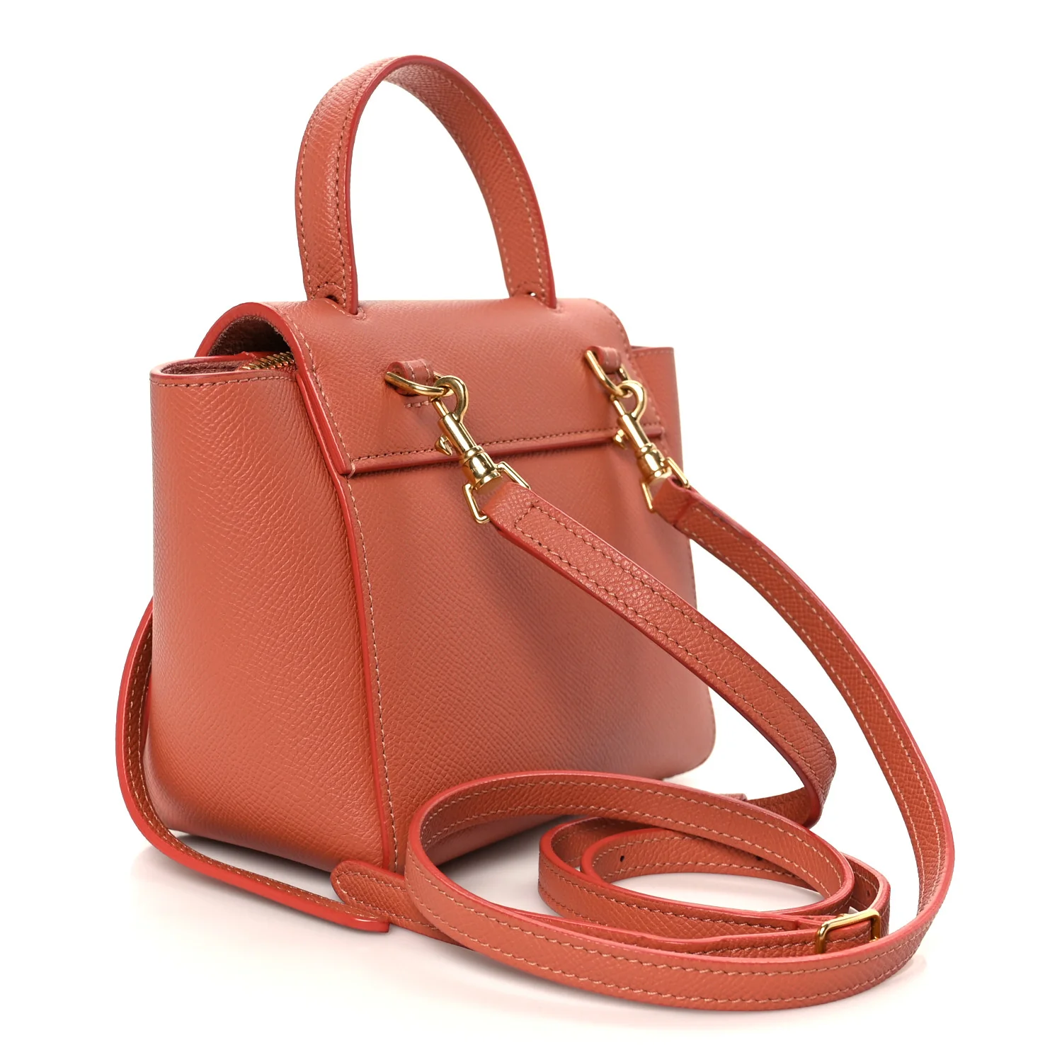 Grained Calfskin Nano Belt Bag Terracotta - Image 3