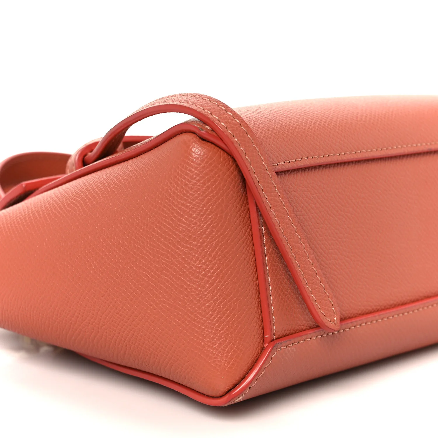 Grained Calfskin Nano Belt Bag Terracotta - Image 9