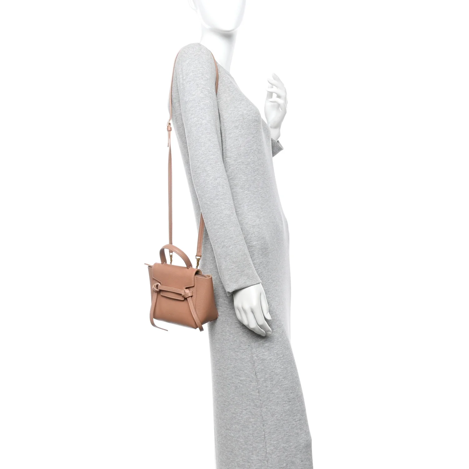 Grained Calfskin Pico Belt Bag Light Taupe - Image 2