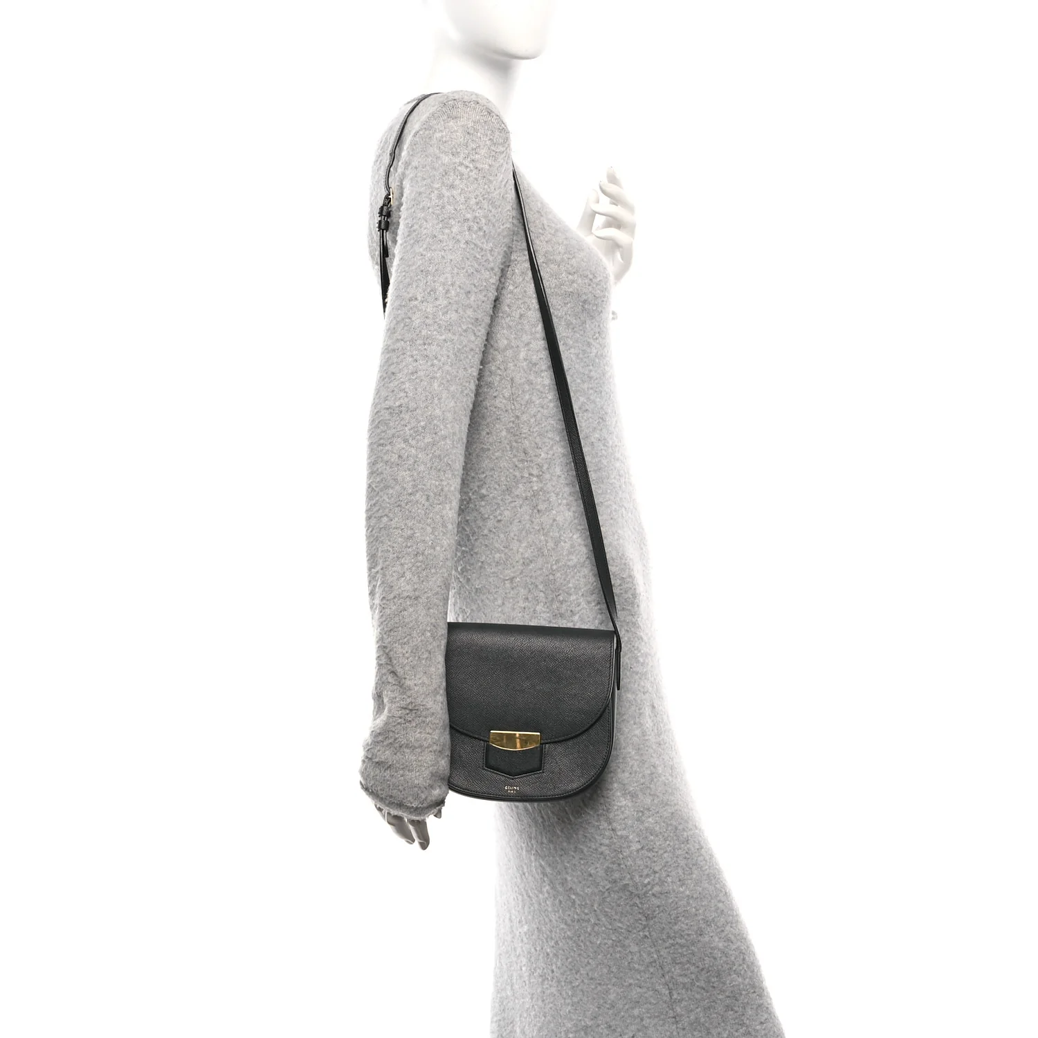 Grained Calfskin Small Trotteur Black - Image 2