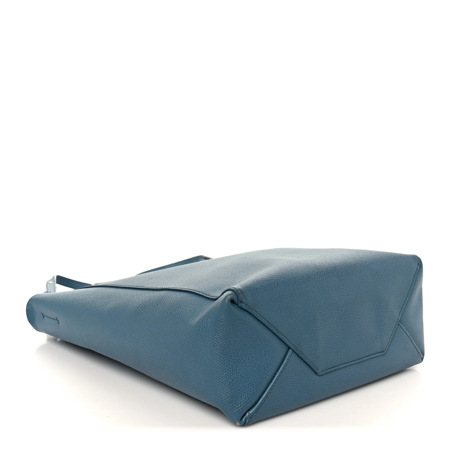 Grained Calfskin Small Vertical Cabas Slate Blue - Image 4