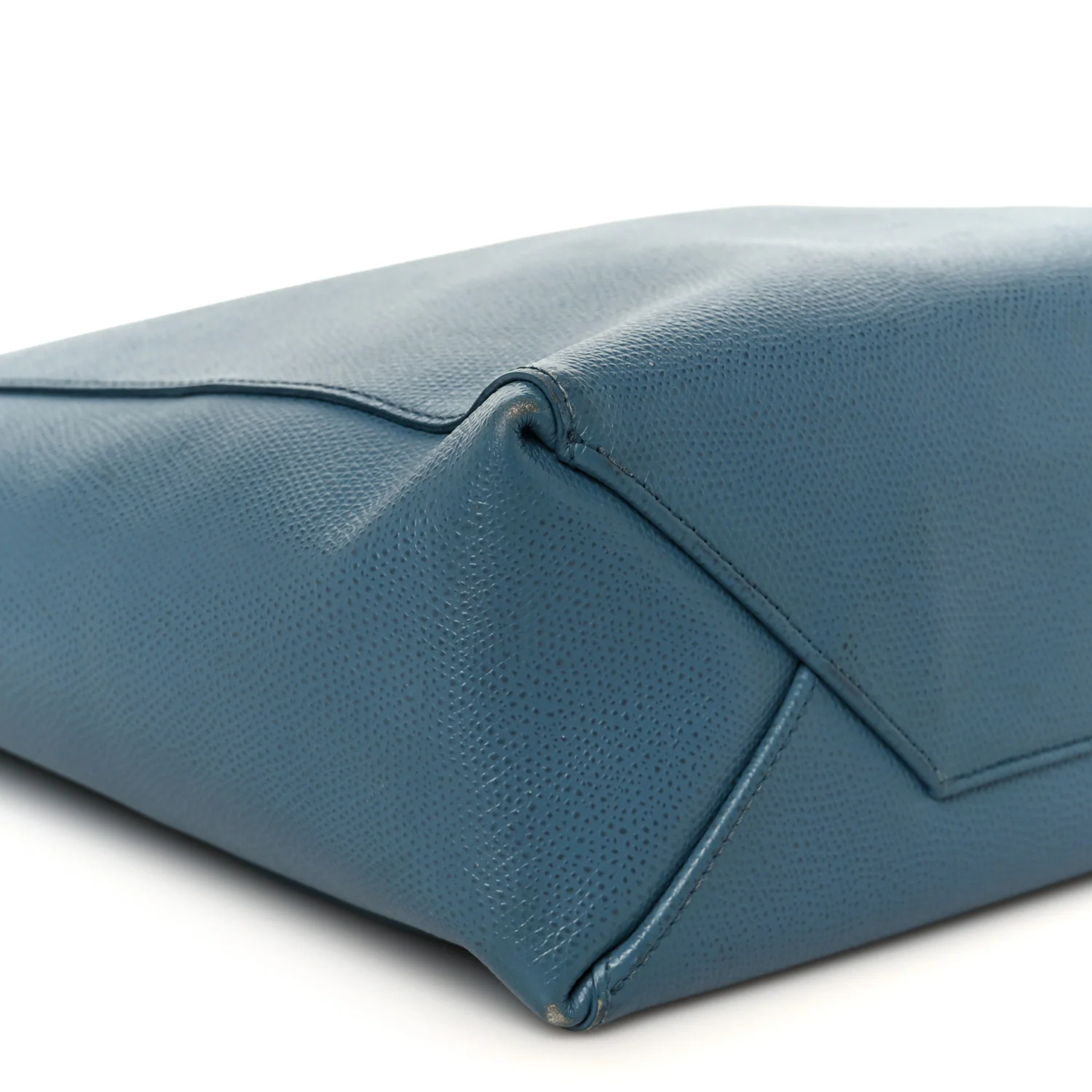 Grained Calfskin Small Vertical Cabas Slate Blue - Image 8
