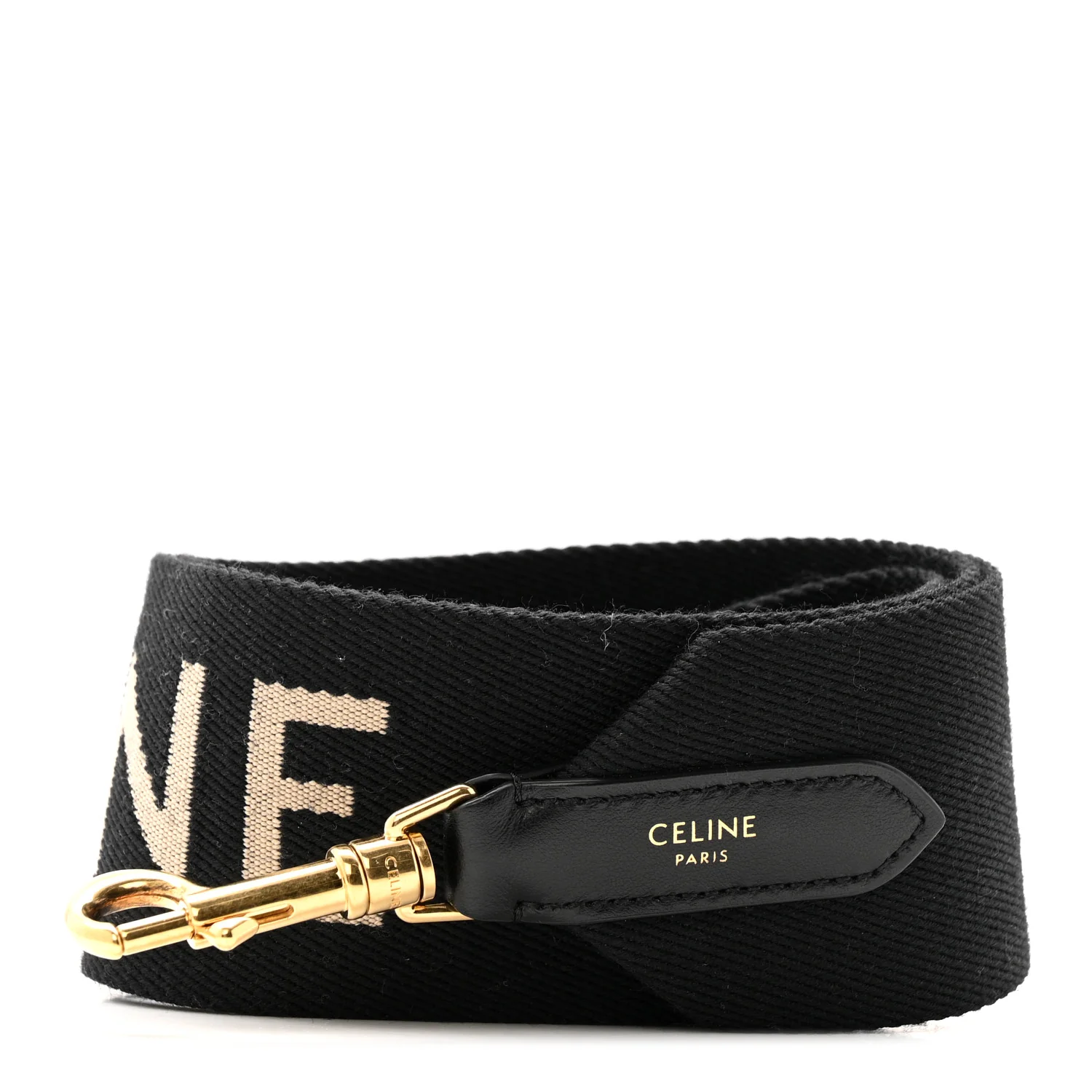 Jacquard Wool Logo Short Strap Black Beige