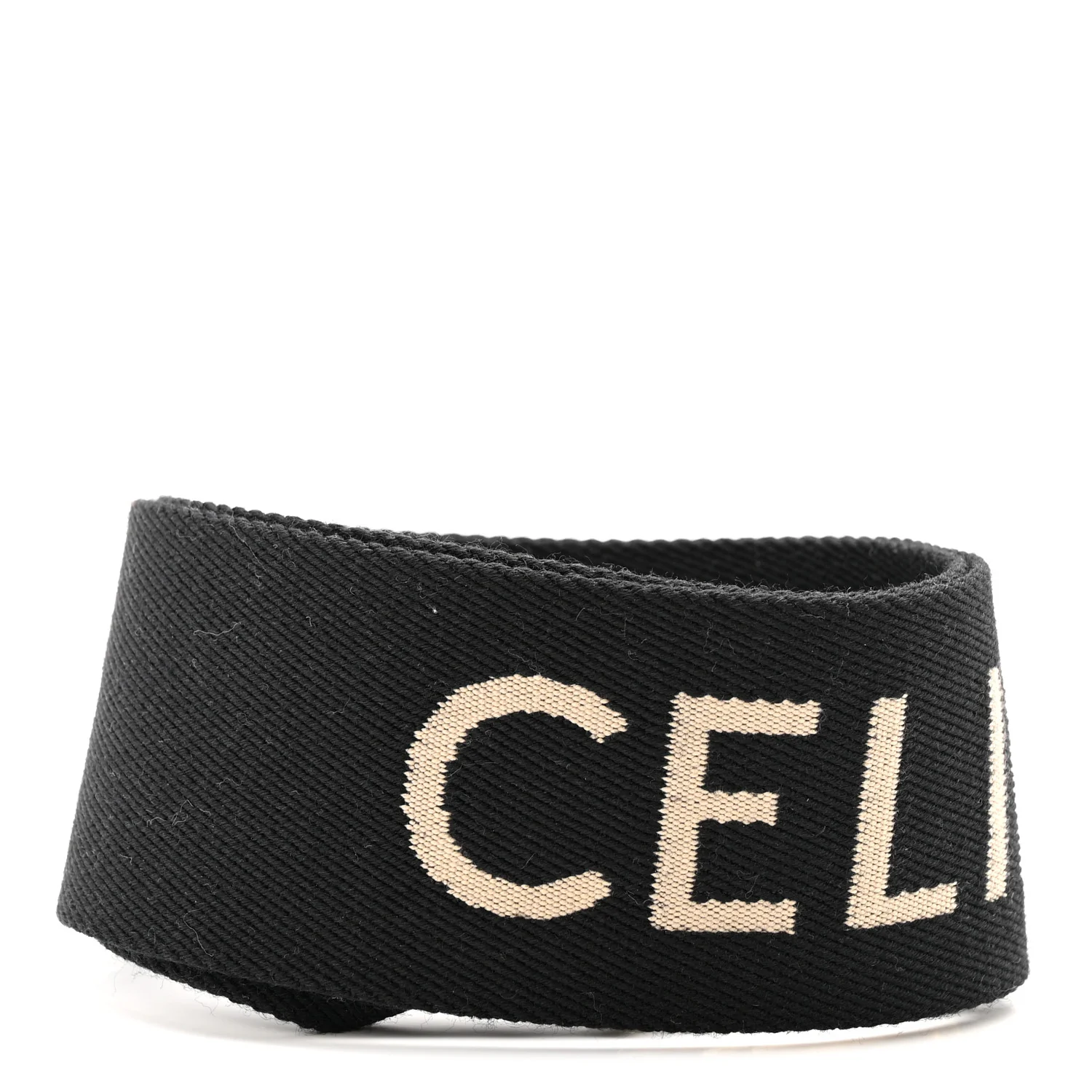 Jacquard Wool Logo Short Strap Black Beige - Image 2