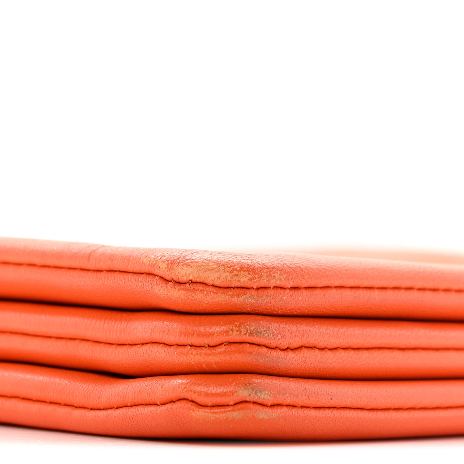 Lambskin Large Trio Crossbody Bag Orange - Image 10