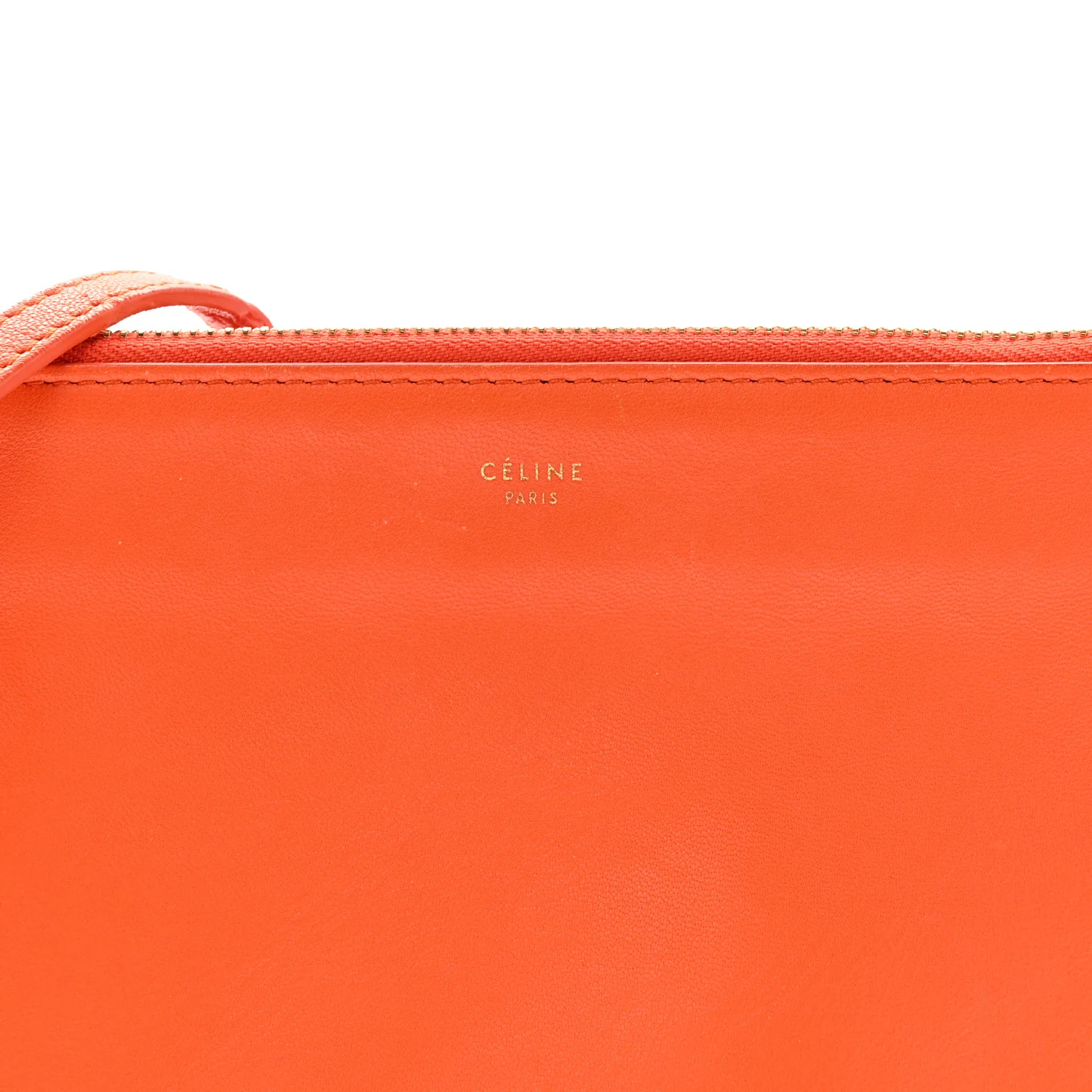 Lambskin Large Trio Crossbody Bag Orange - Image 9