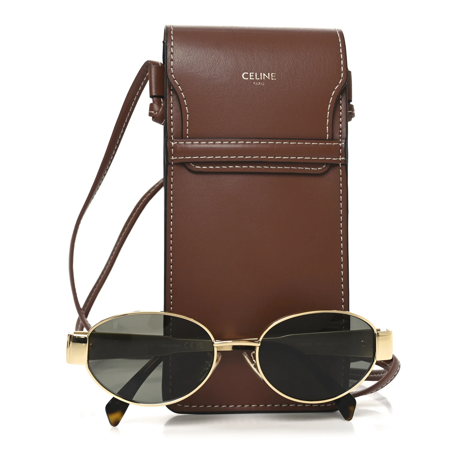 Metal Triomphe 01 Sunglasses CL40235U Gold Green - Image 7