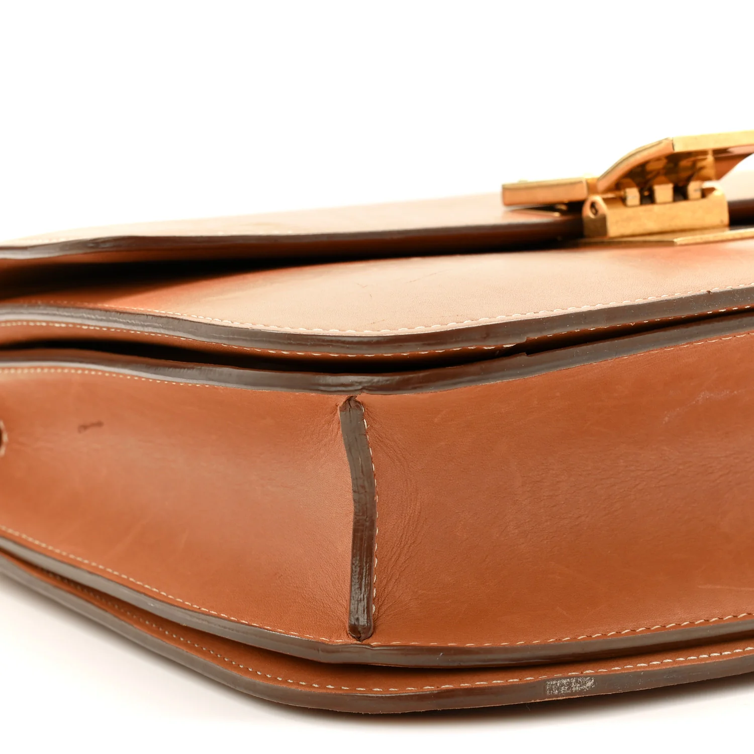 Natural Calfskin Medium Classic Box Flap Bag Tan - Image 9