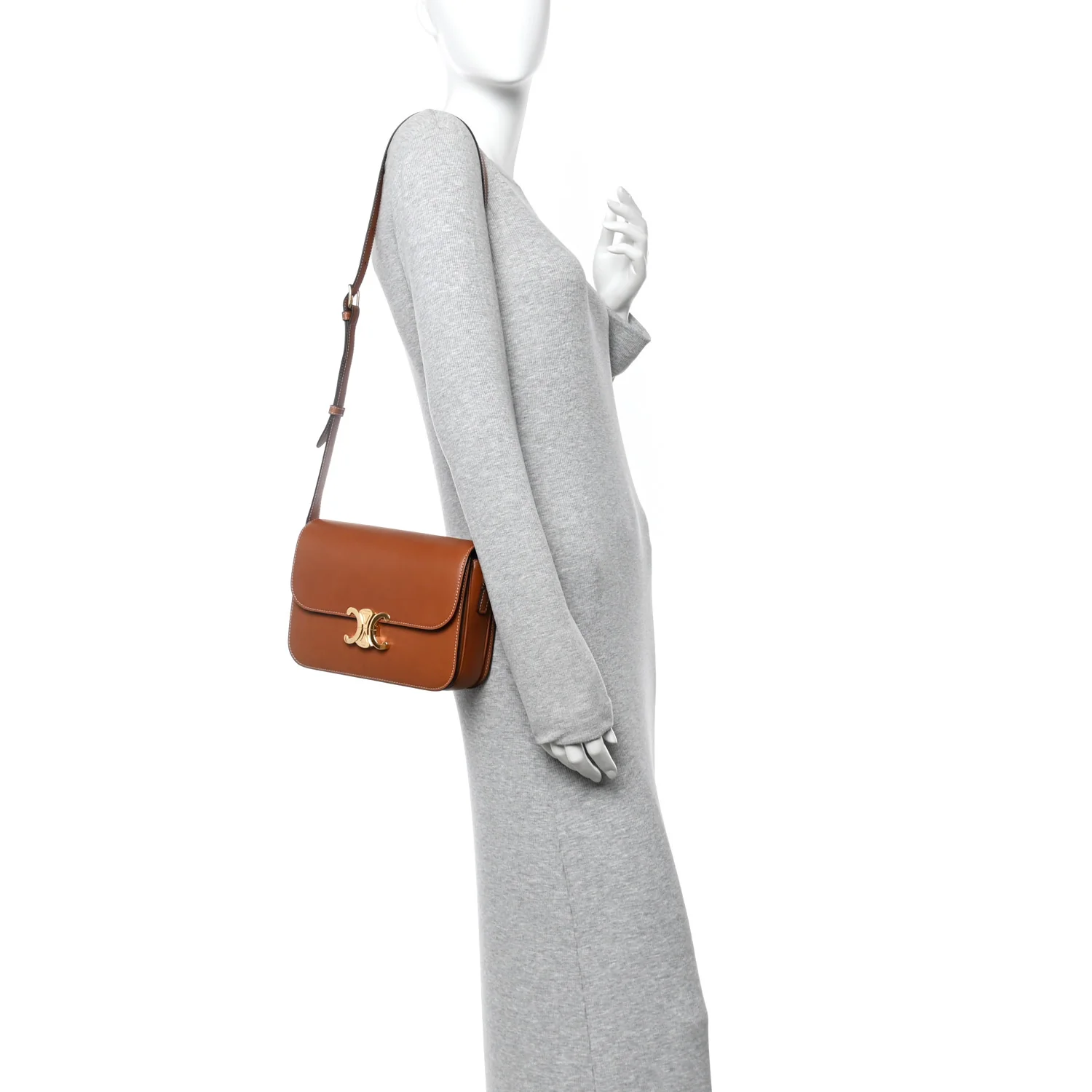 Natural Calfskin Medium Triomphe Tan - Image 2