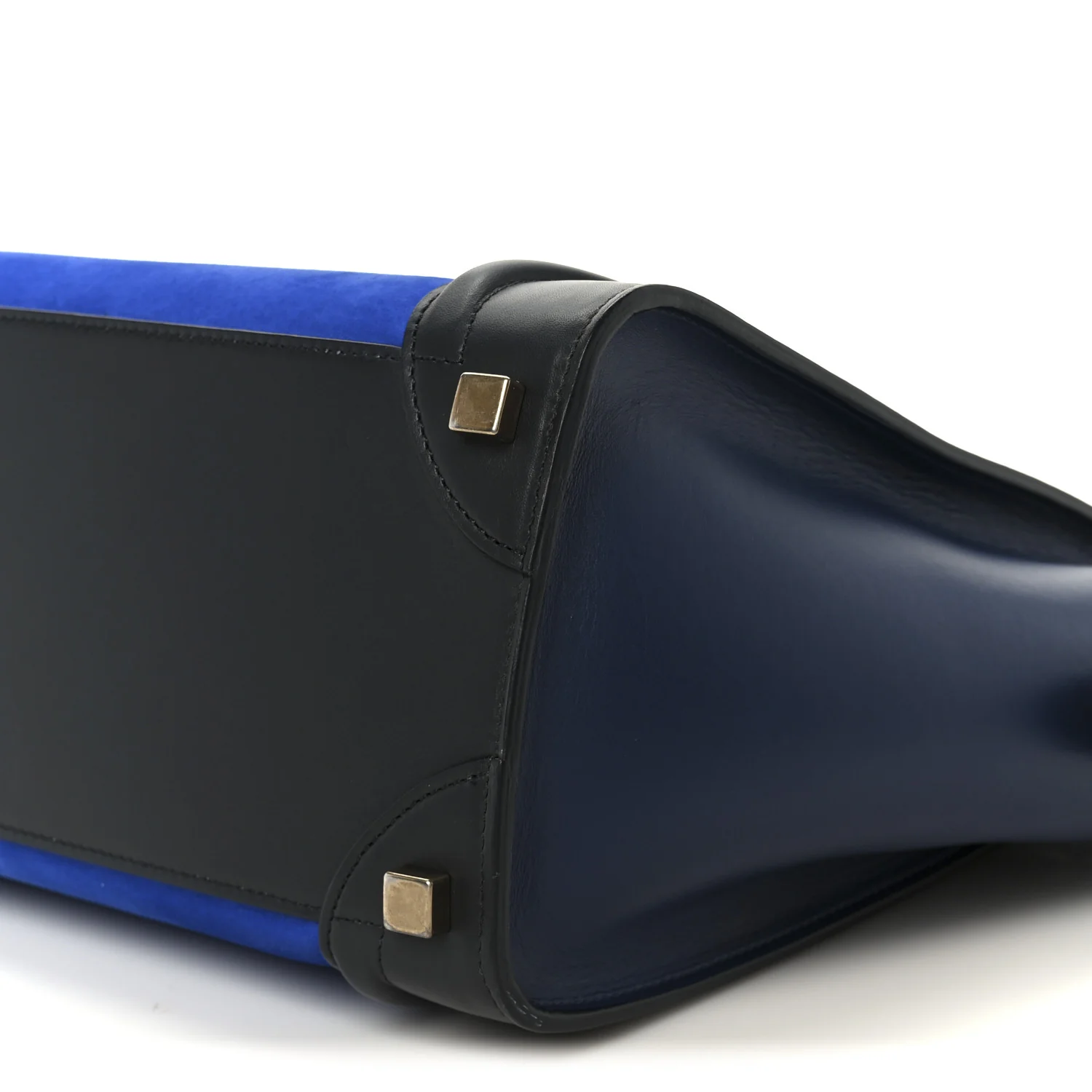 Nubuck Smooth Calfskin Micro Tri-Color Luggage Bright Blue - Image 10