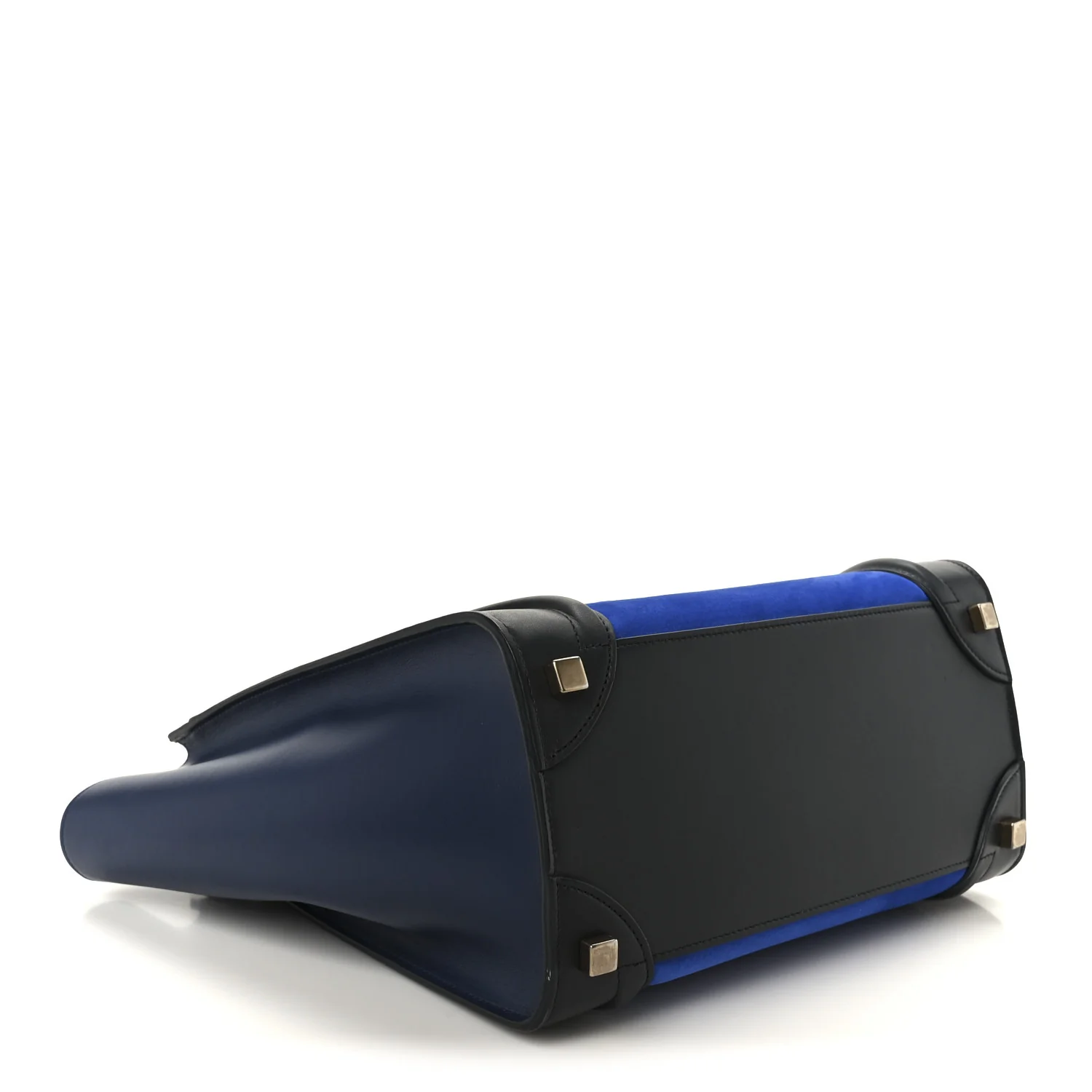 Nubuck Smooth Calfskin Micro Tri-Color Luggage Bright Blue - Image 4