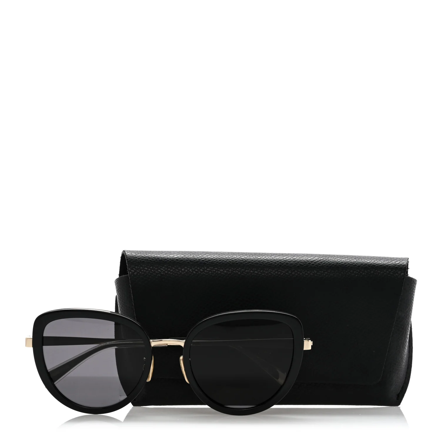 Oversized Square Metal Sunglasses CL40203U Black - Image 7