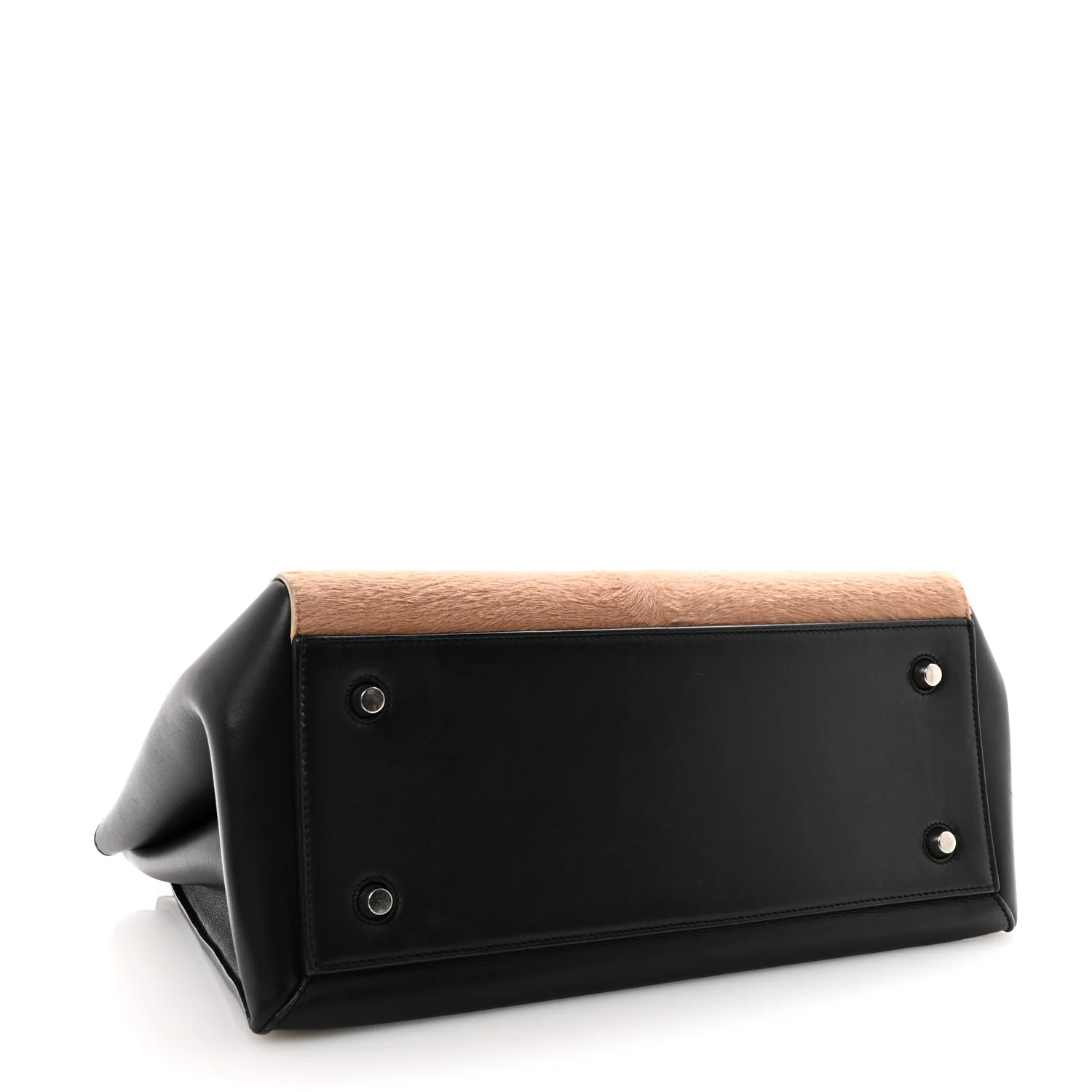 Pony Hair Calfskin Medium Edge Shoulder Bag Praline - Image 4