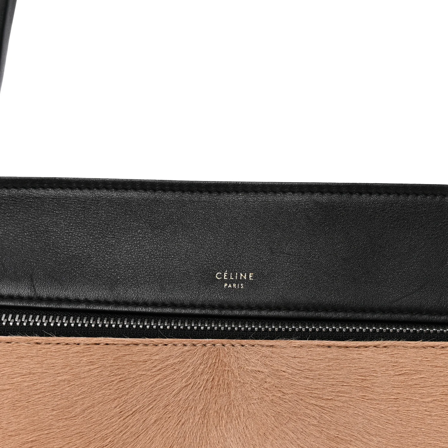 Pony Hair Calfskin Medium Edge Shoulder Bag Praline - Image 8