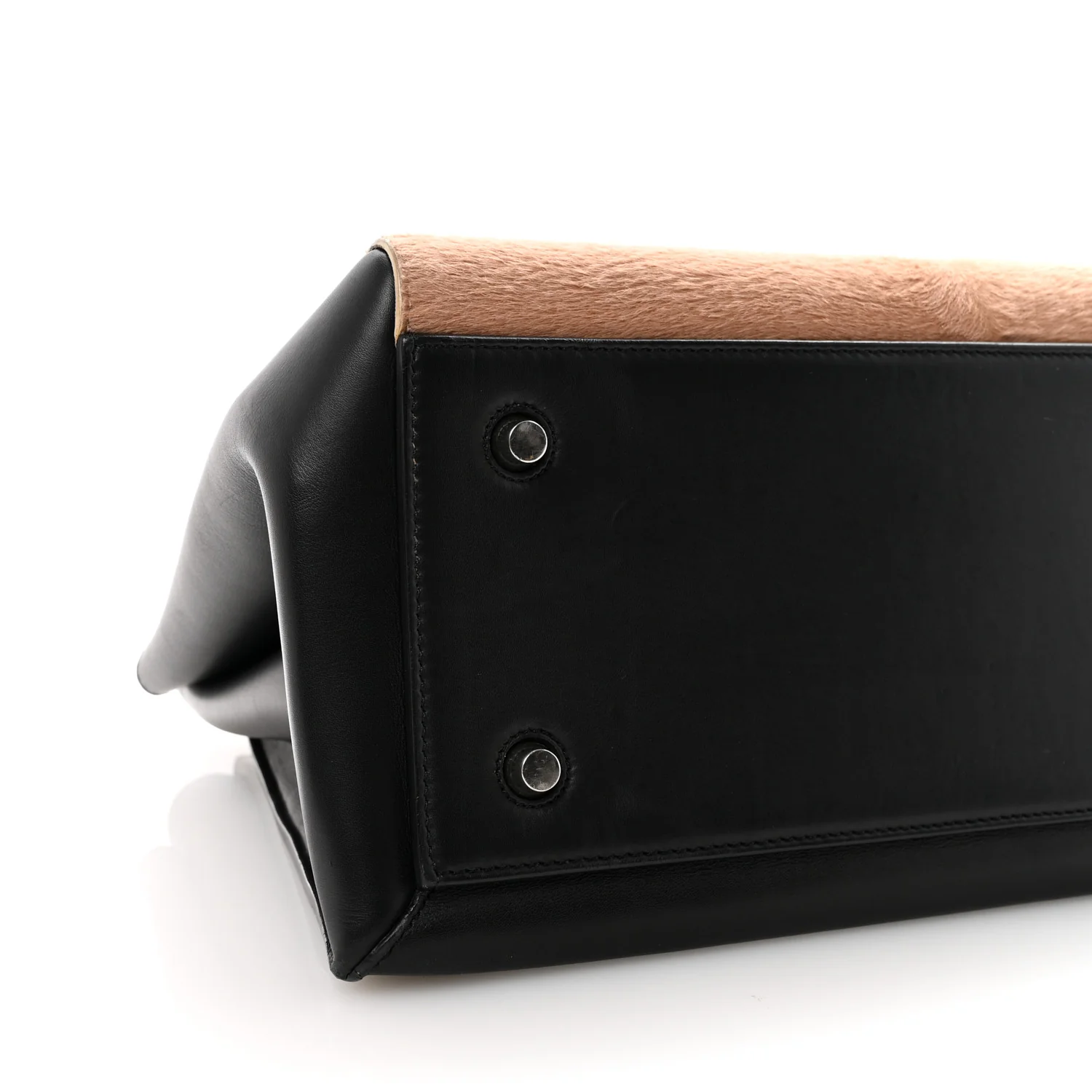 Pony Hair Calfskin Medium Edge Shoulder Bag Praline - Image 9
