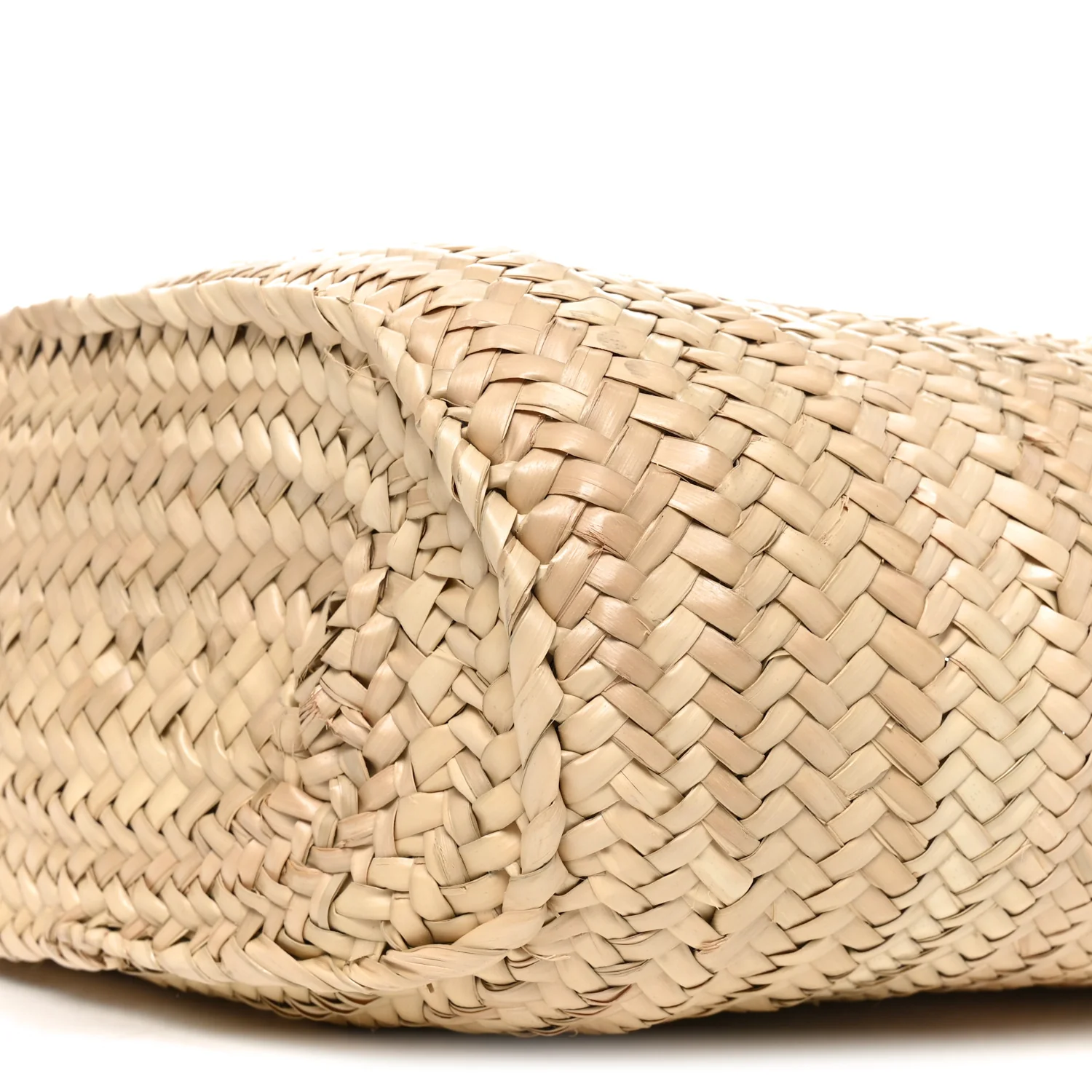 Raffia Calfskin Triomphe Medium Panier Tan - Image 9