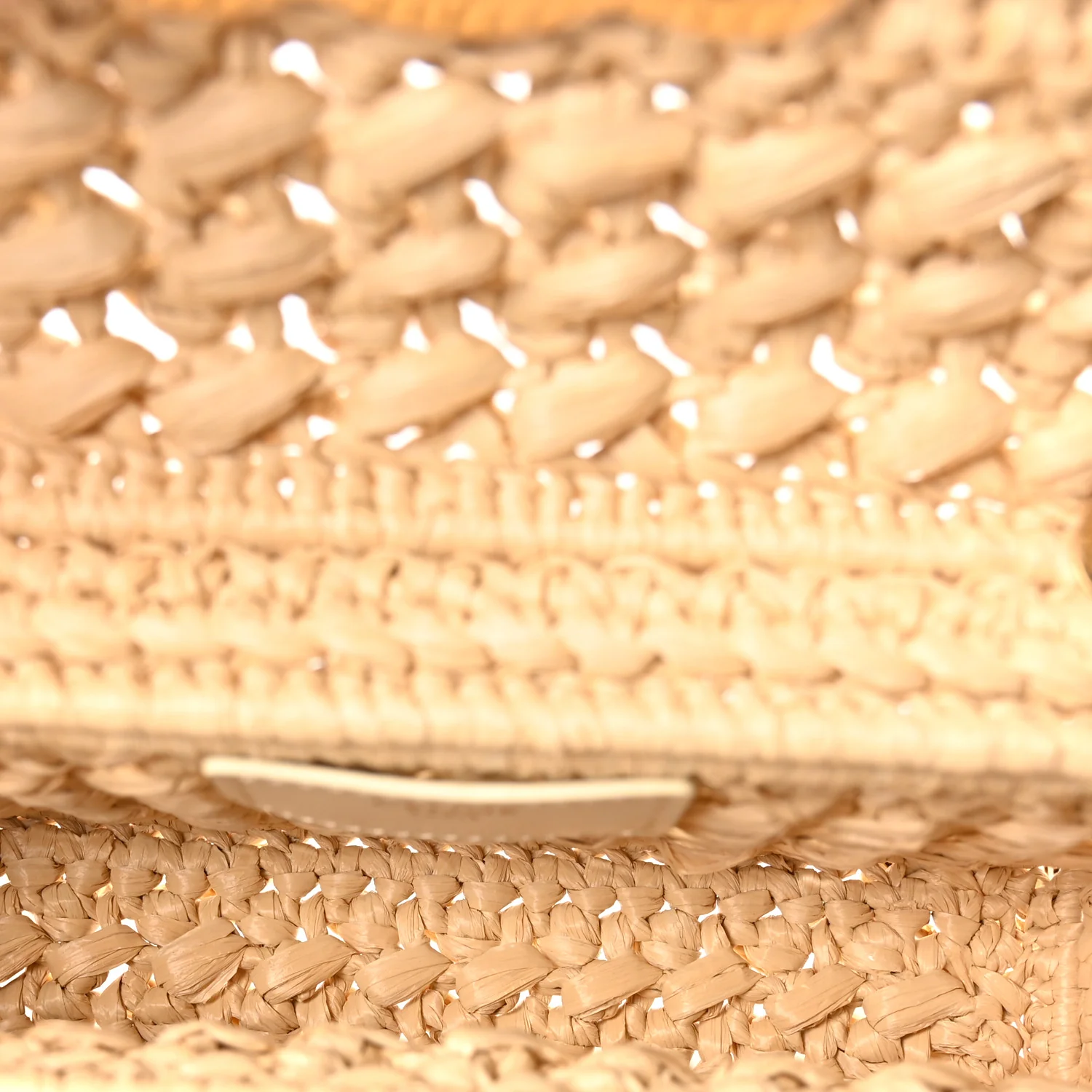 Raffia Effect Claude Chain Shoulder Bag Natural - Image 5