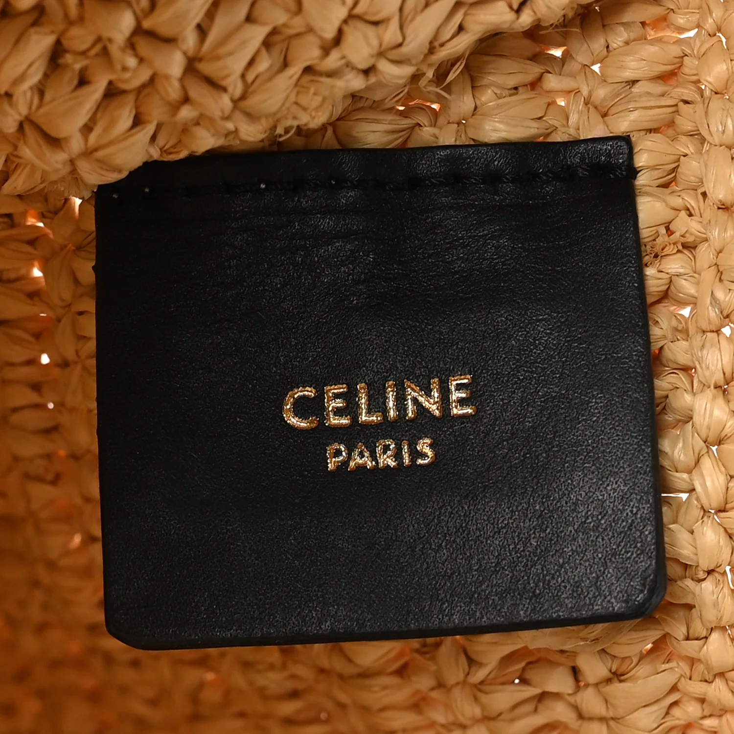 Raffia Sequin Large Pouch Black - Image 6