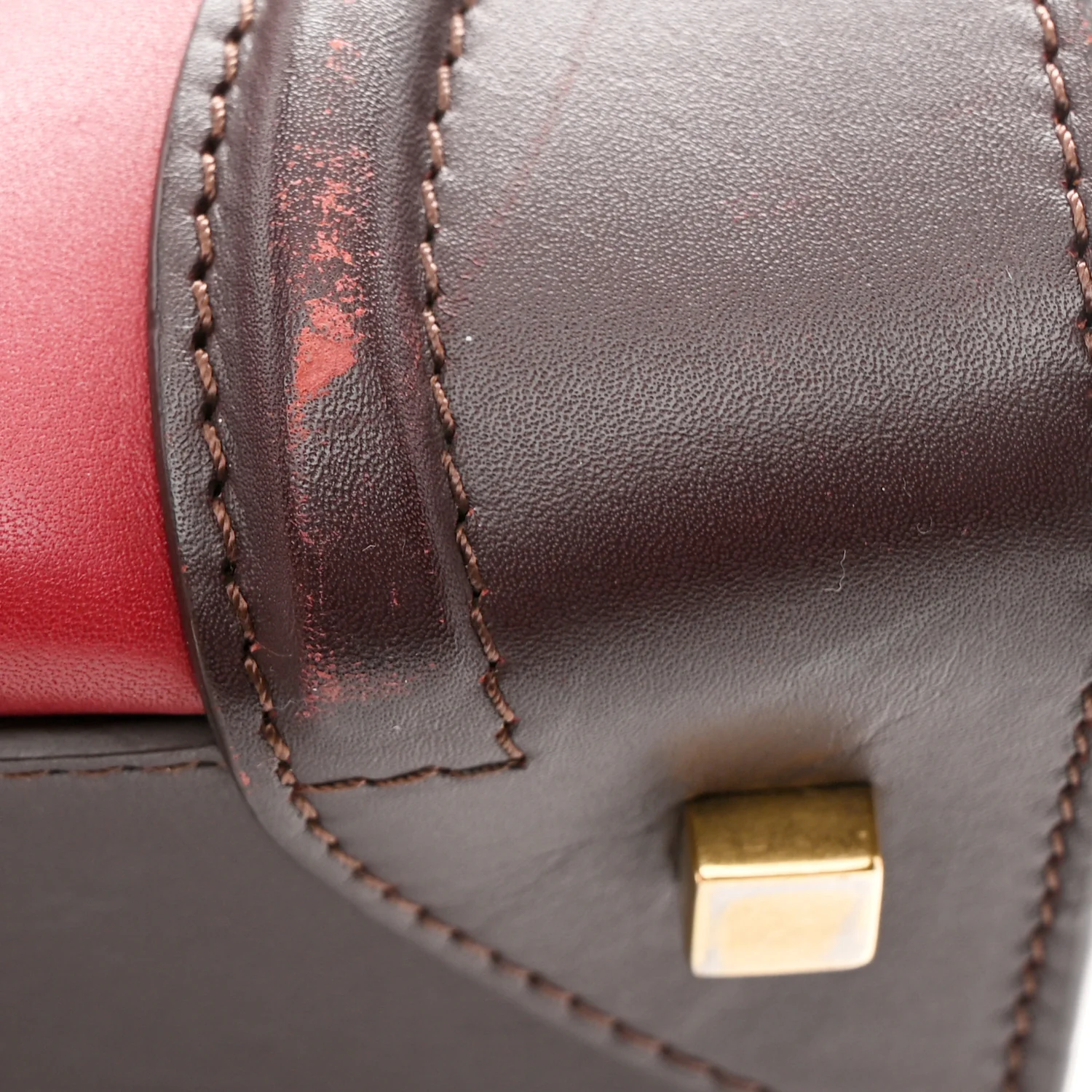 Satin Calfskin Mini Tri-Color Luggage Blood - Image 11