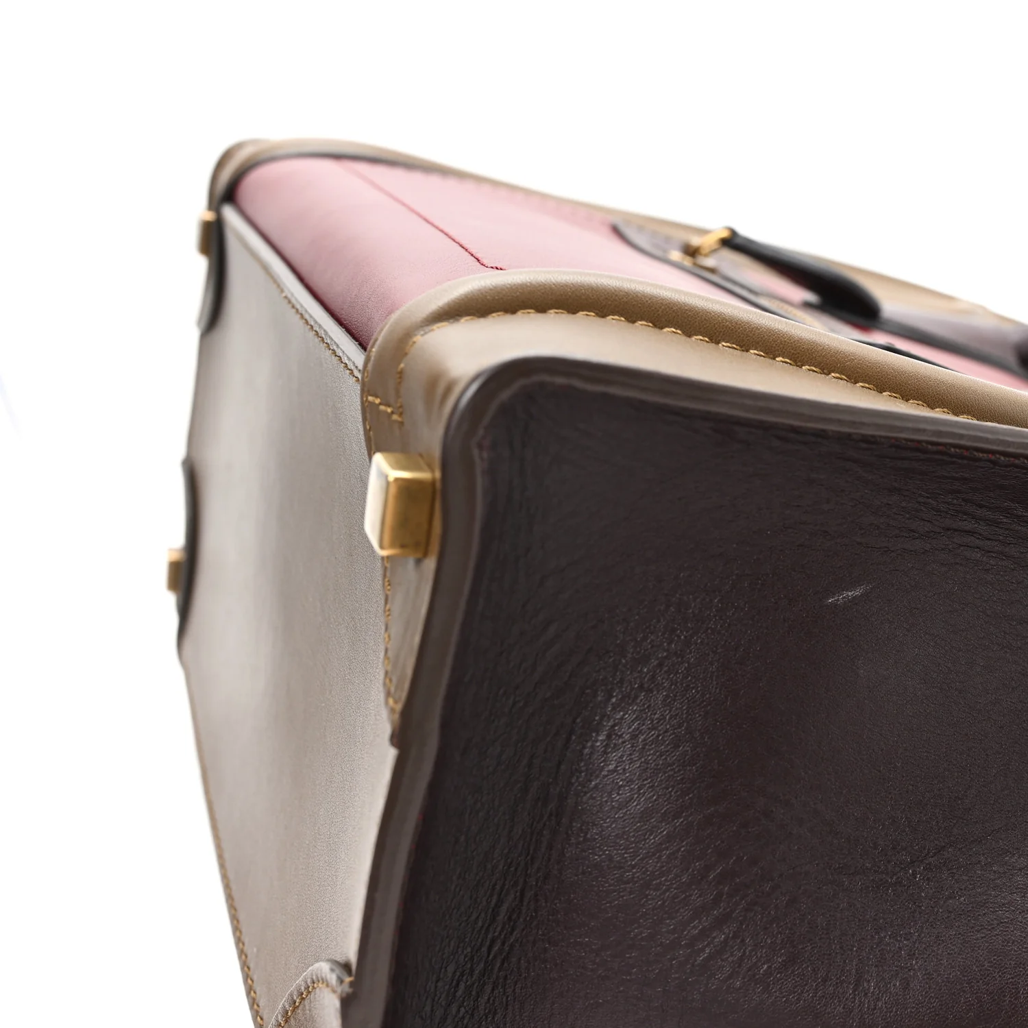 Satin Smooth Calfskin Micro Tri-Color Luggage Rust - Image 11