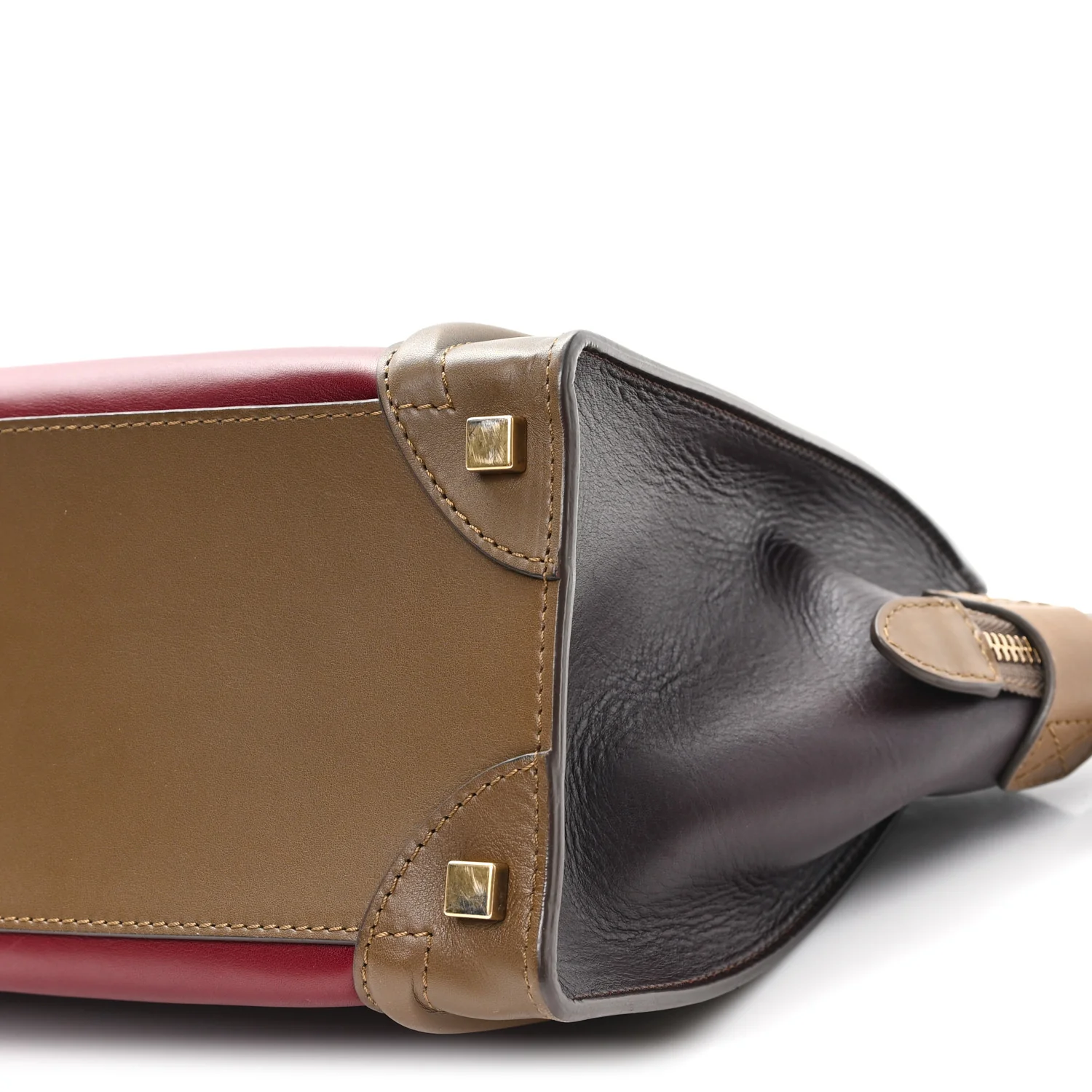Satin Smooth Calfskin Micro Tri-Color Luggage Rust - Image 9