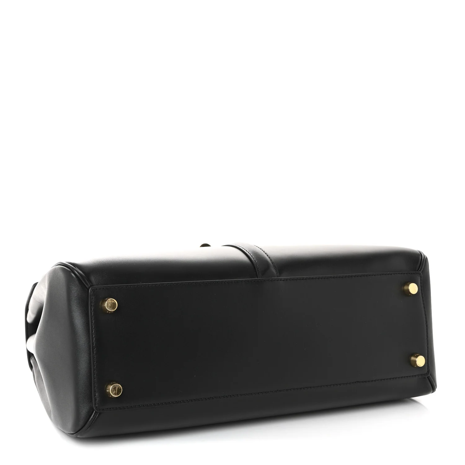Satinated Calfskin Medium 16 Top Handle Bag Black - Image 4