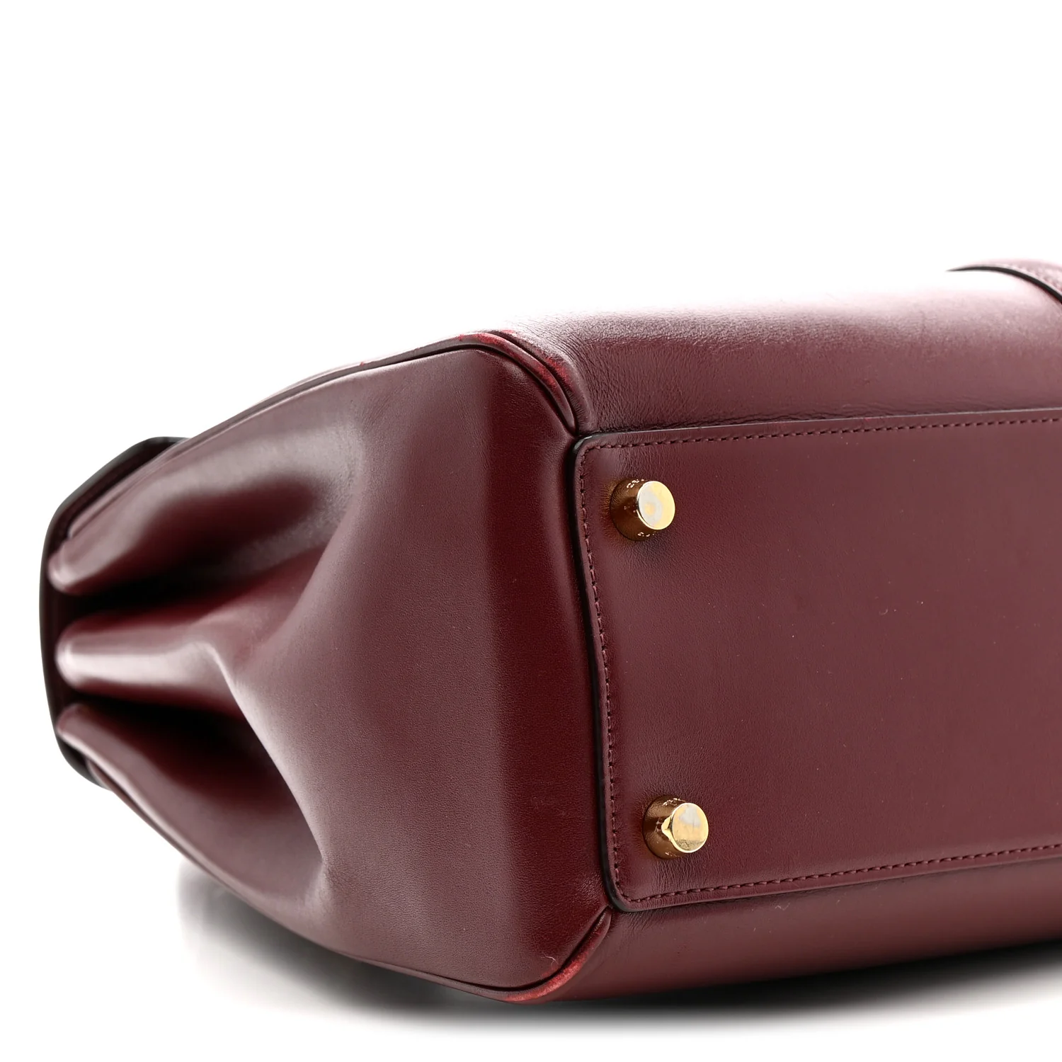 Satinated Calfskin Medium 16 Top Handle Bag Light Burgundy - Image 10