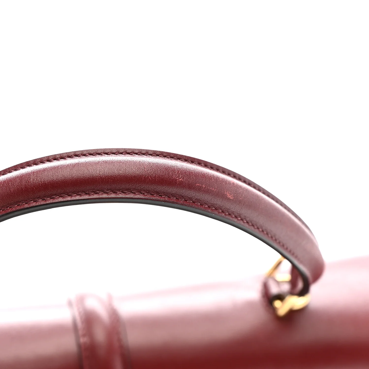 Satinated Calfskin Medium 16 Top Handle Bag Light Burgundy - Image 16
