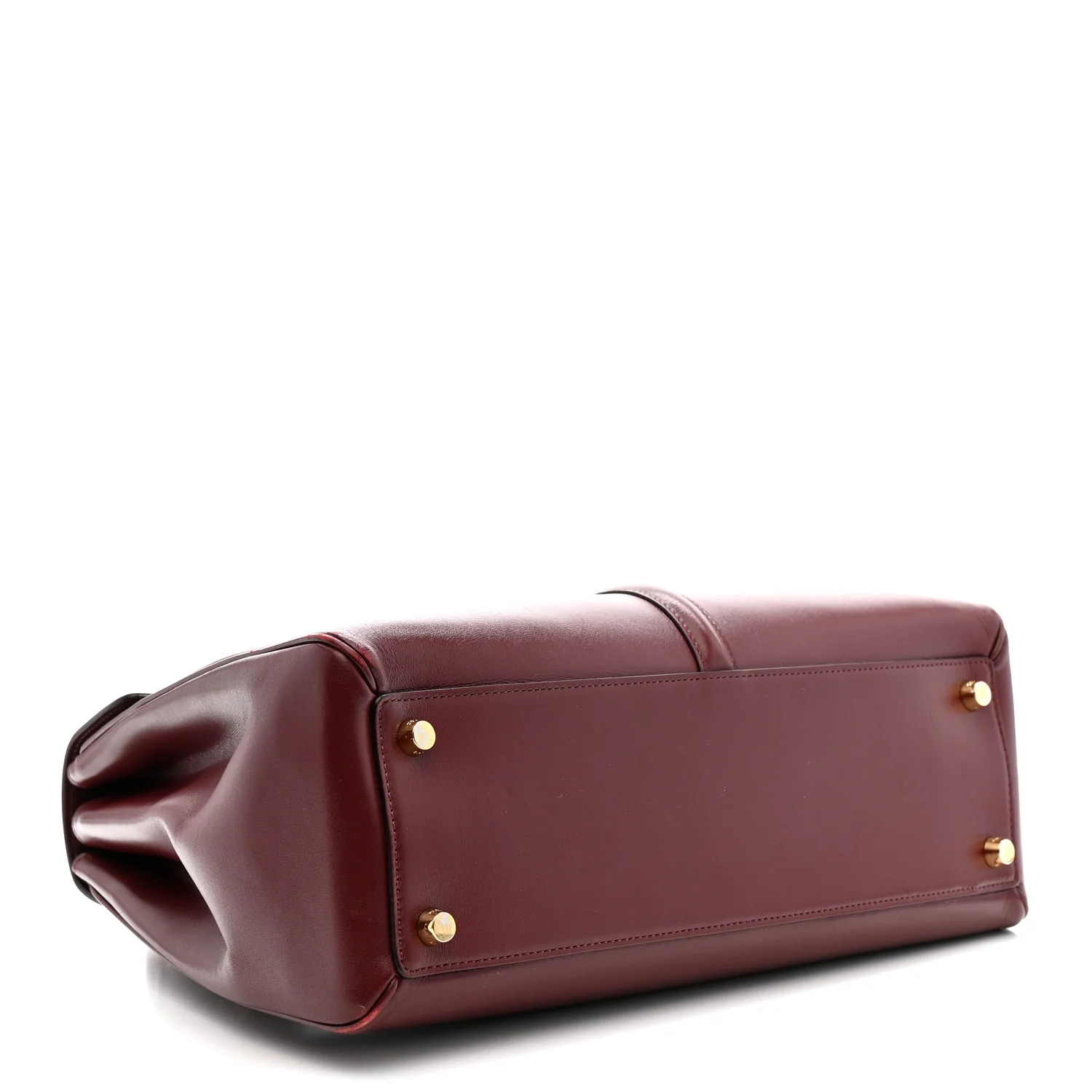 Satinated Calfskin Medium 16 Top Handle Bag Light Burgundy - Image 4