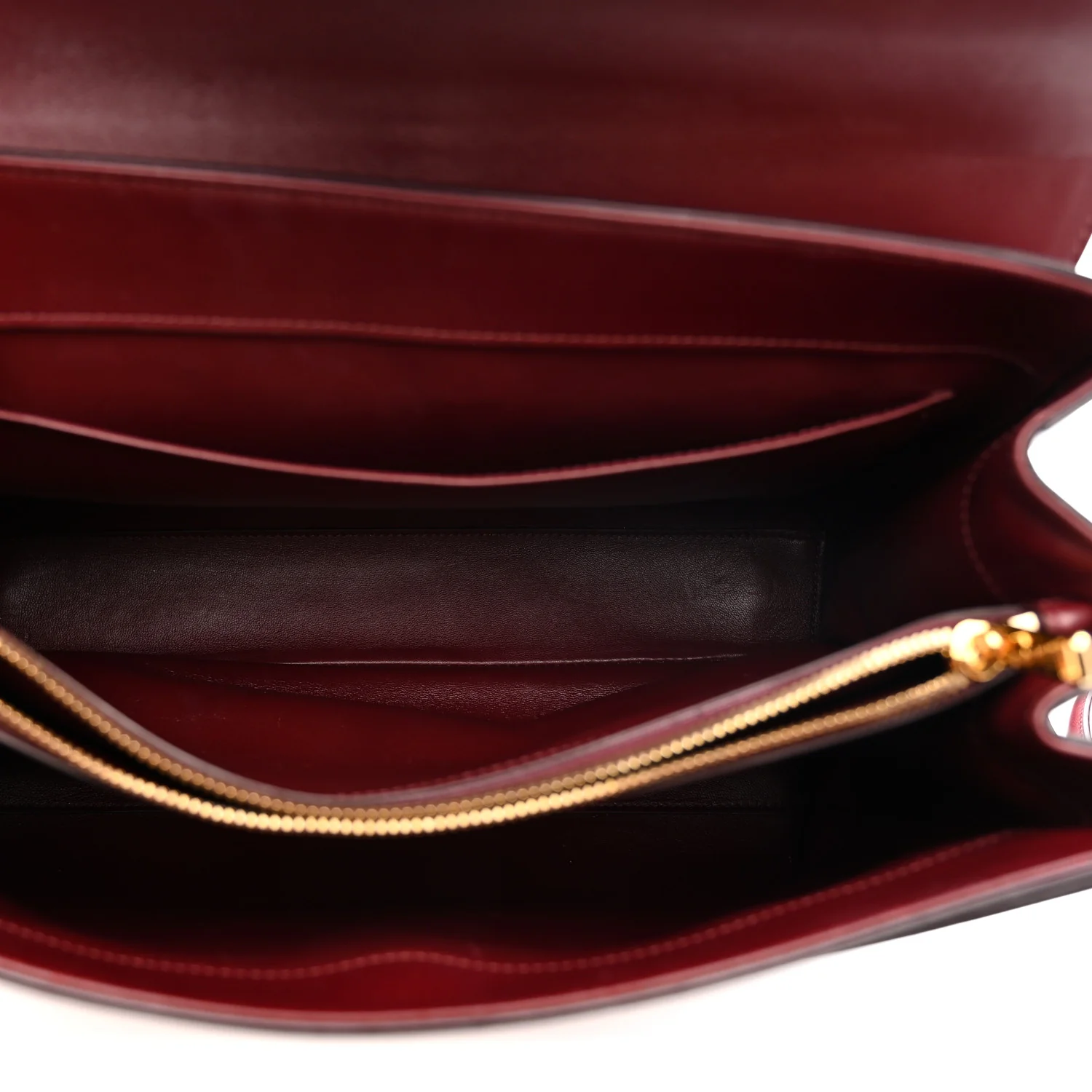 Satinated Calfskin Medium 16 Top Handle Bag Light Burgundy - Image 5