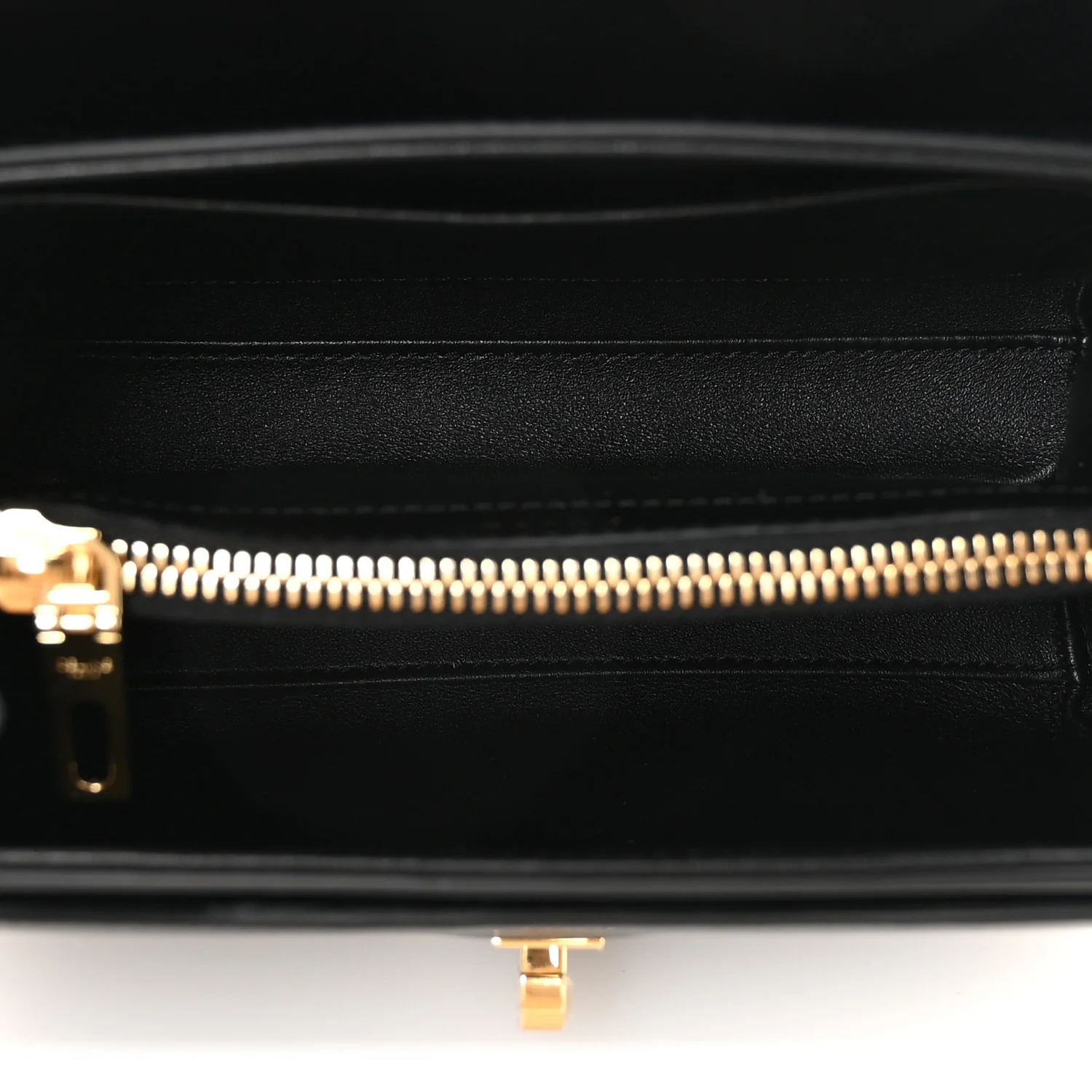 Satinated Calfskin Mini 16 Top Handle Bag Black - Image 5