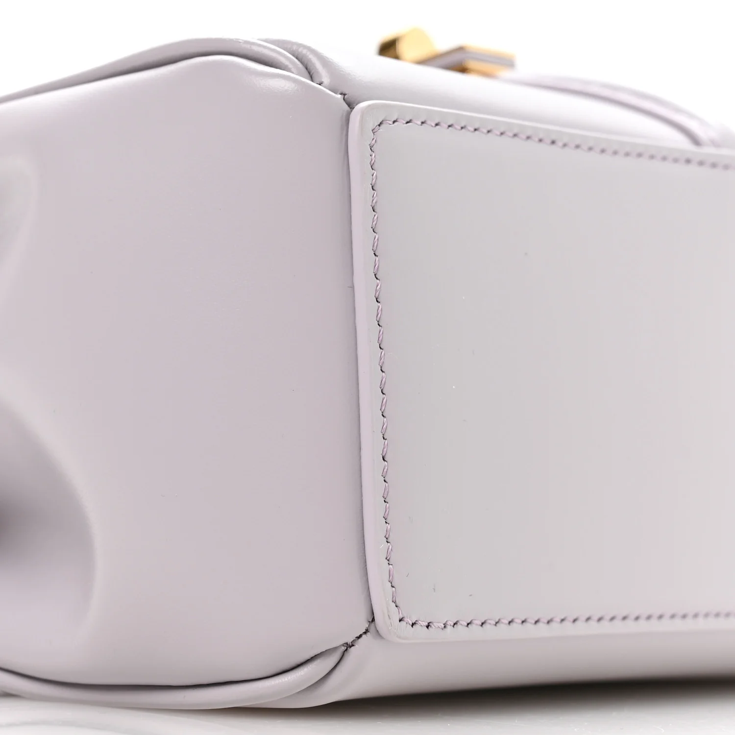 Satinated Calfskin Mini 16 Top Handle Bag Lilac - Image 11