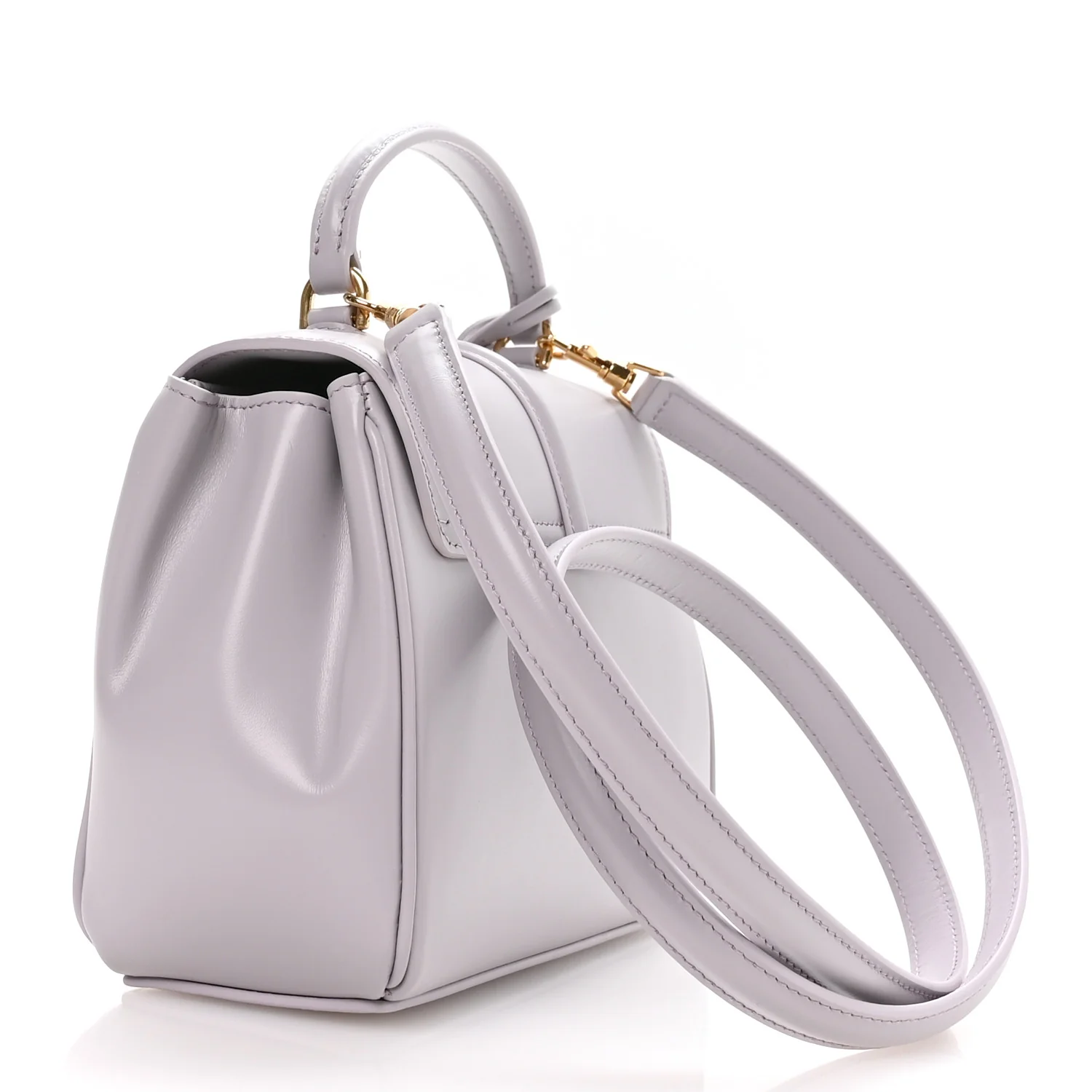 Satinated Calfskin Mini 16 Top Handle Bag Lilac - Image 3