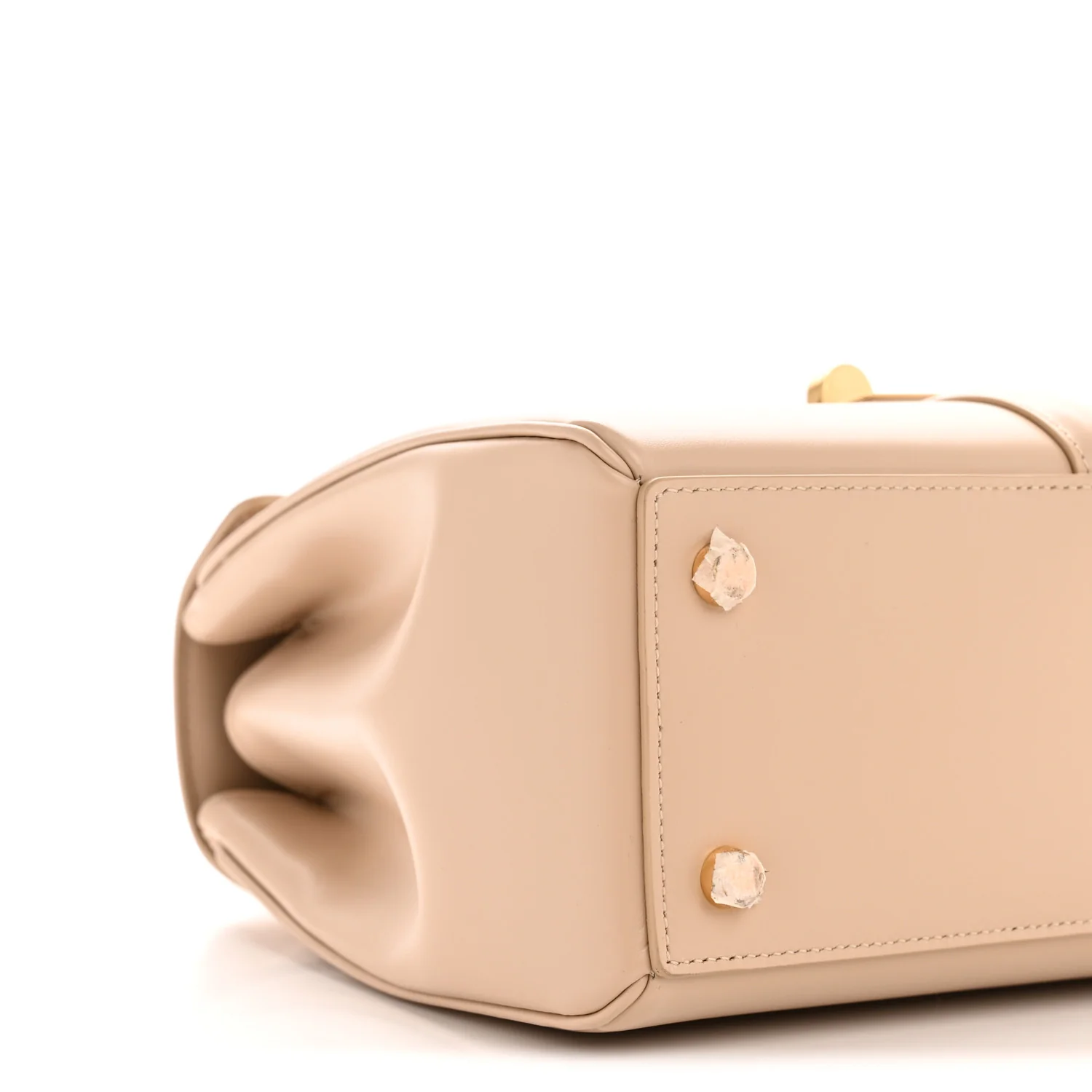 Satinated Calfskin Small 16 Top Handle Bag Nude - Image 12