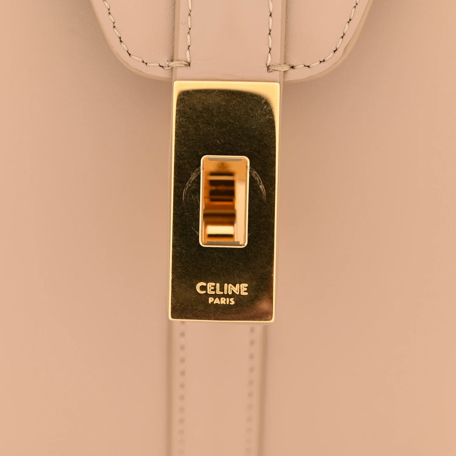 Satinated Calfskin Small 16 Top Handle Bag Nude - Image 15