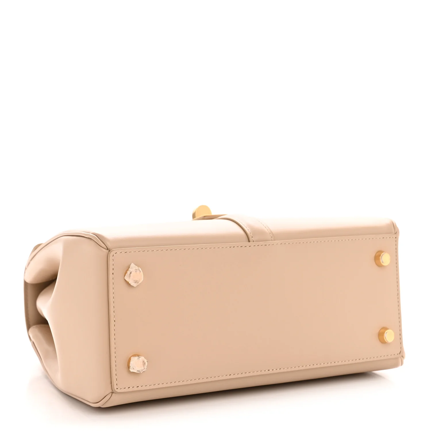 Satinated Calfskin Small 16 Top Handle Bag Nude - Image 4