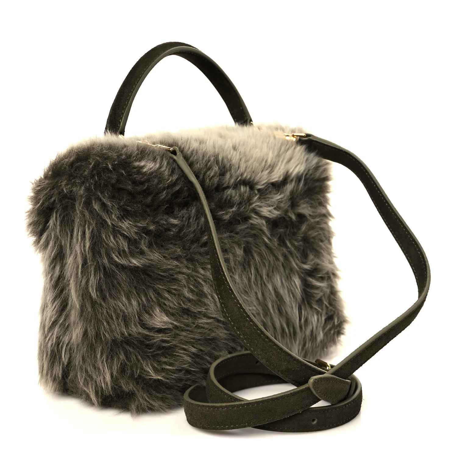 Shearling Suede Calfskin Teen Nino Golden Khaki - Image 3