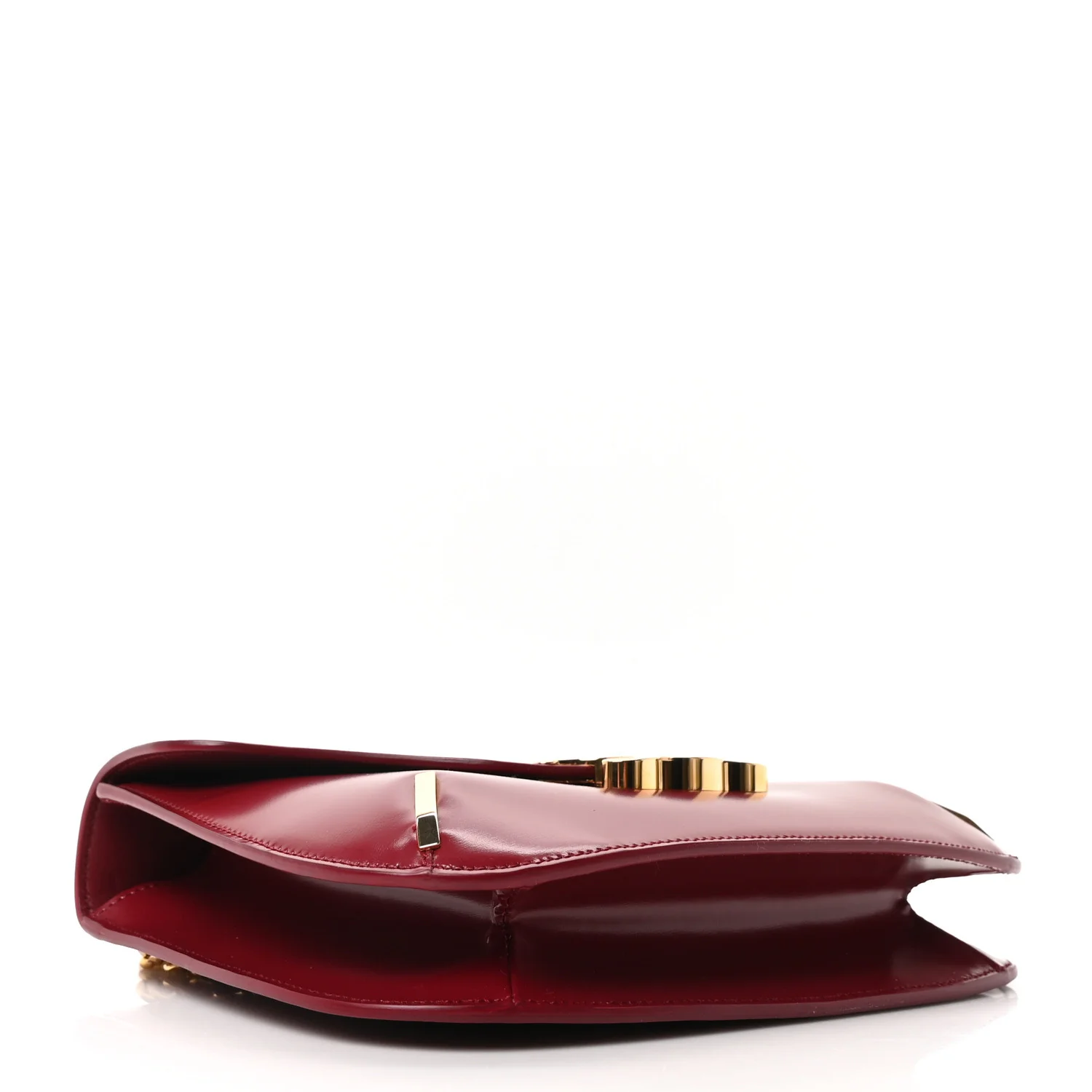 Shiny Calfskin Chain Besace Triomphe Carmin - Image 4