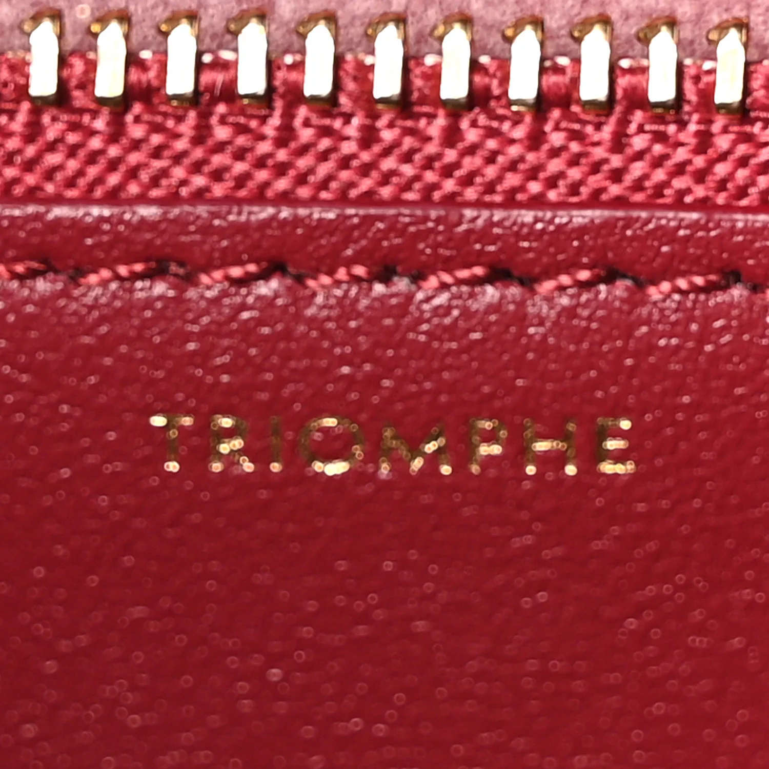 Shiny Calfskin Chain Besace Triomphe Carmin - Image 7