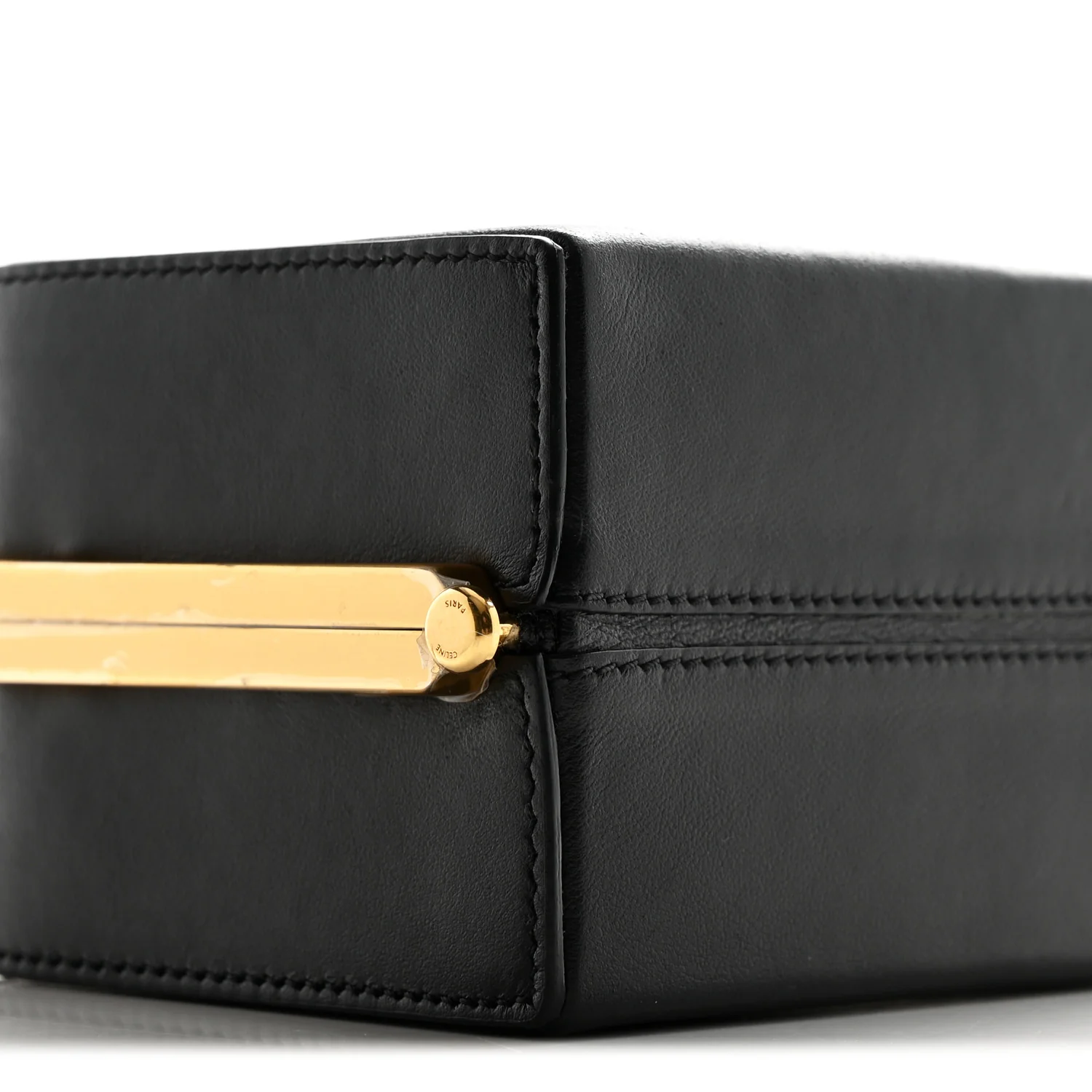 Shiny Calfskin Lana Triomphe Minaudiere Black - Image 17