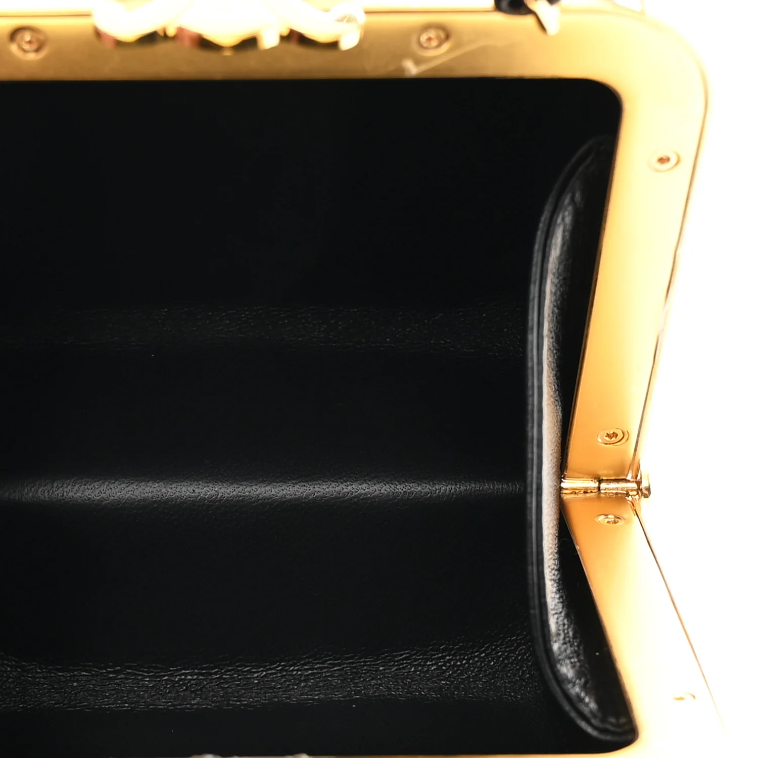Shiny Calfskin Lana Triomphe Minaudiere Black - Image 8