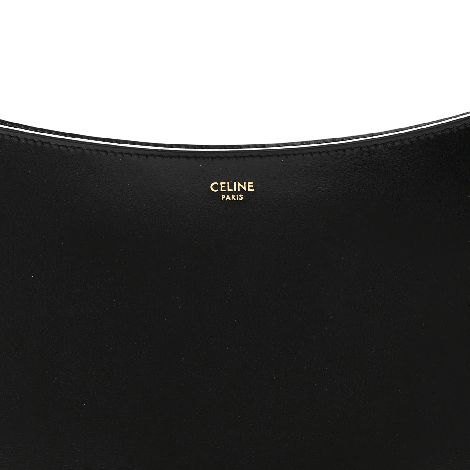Shiny Calfskin Medium Croque Bag Black - Image 7